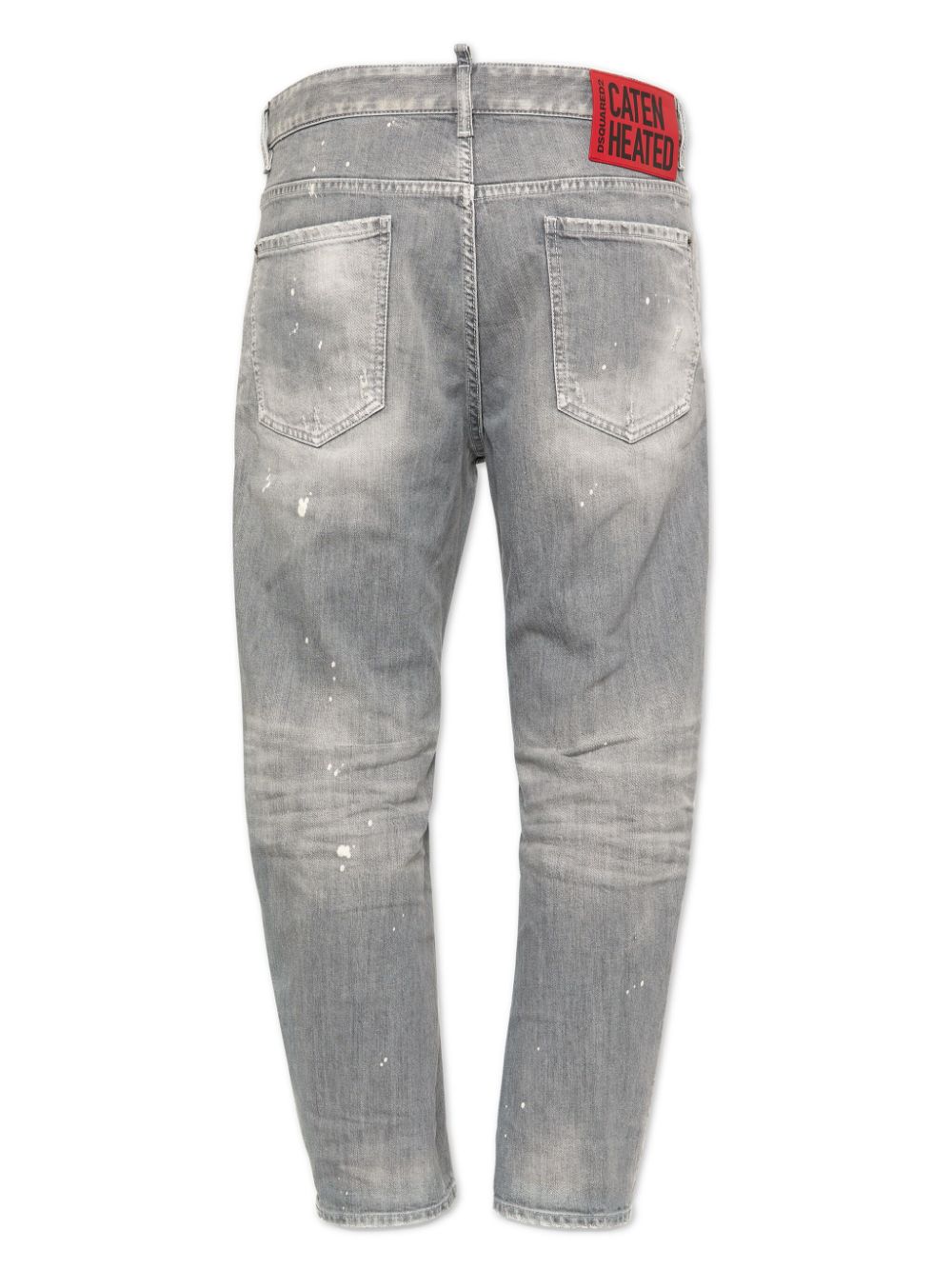 DSQUARED2 Men's Straight Leg Mini Logo Tag Denim Pants