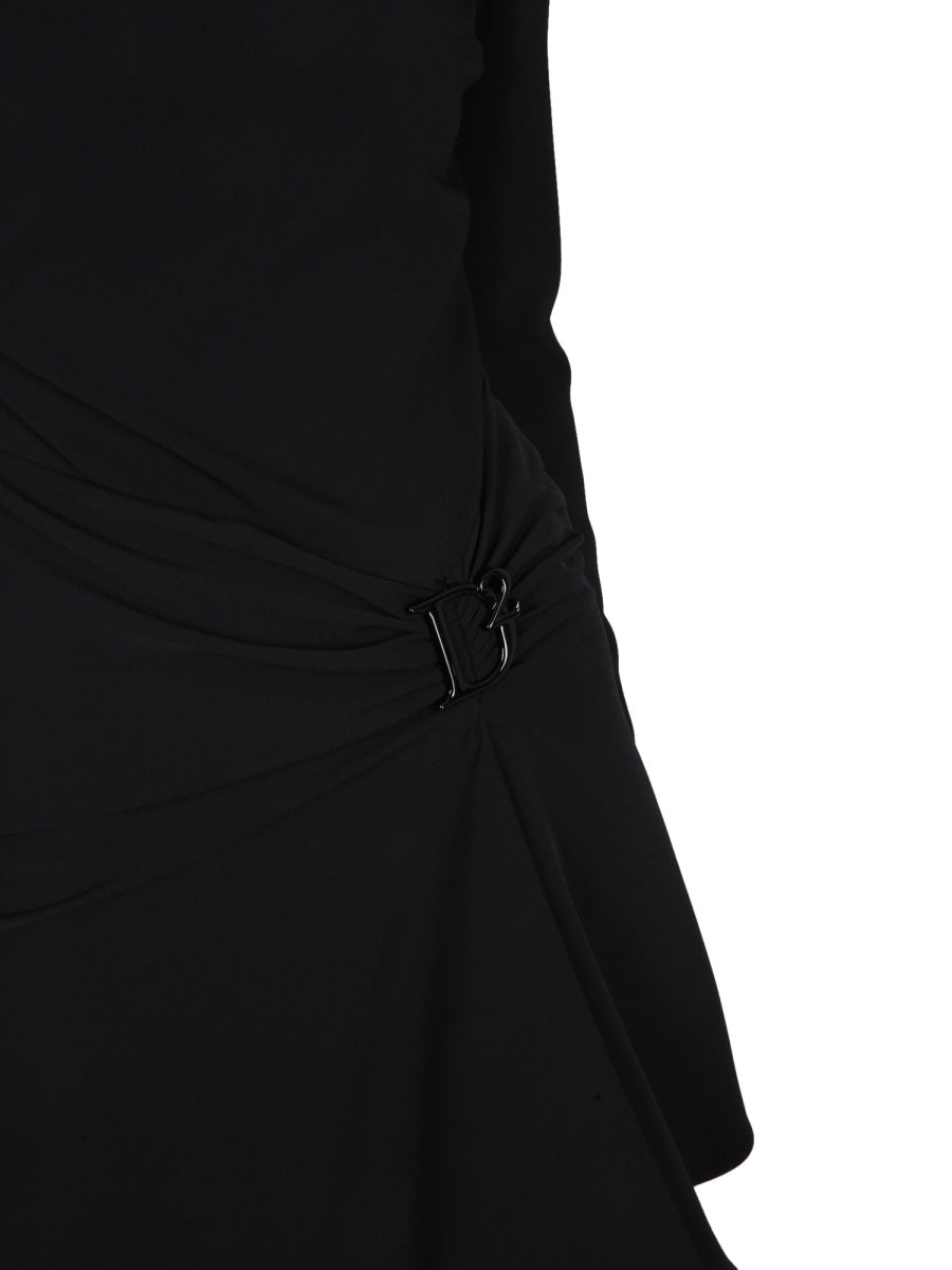 DSQUARED2 Statement Mini Dress with Back Zipper Closure