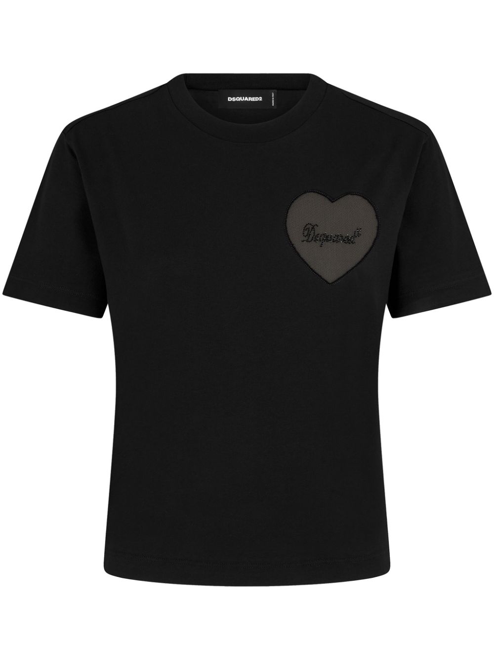 DSQUARED2 Boxy-Fit Cotton T-Shirt with Heart Motif