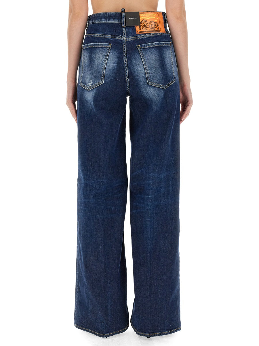 DSQUARED2 Wide Leg Traveller Jeans - Size 40