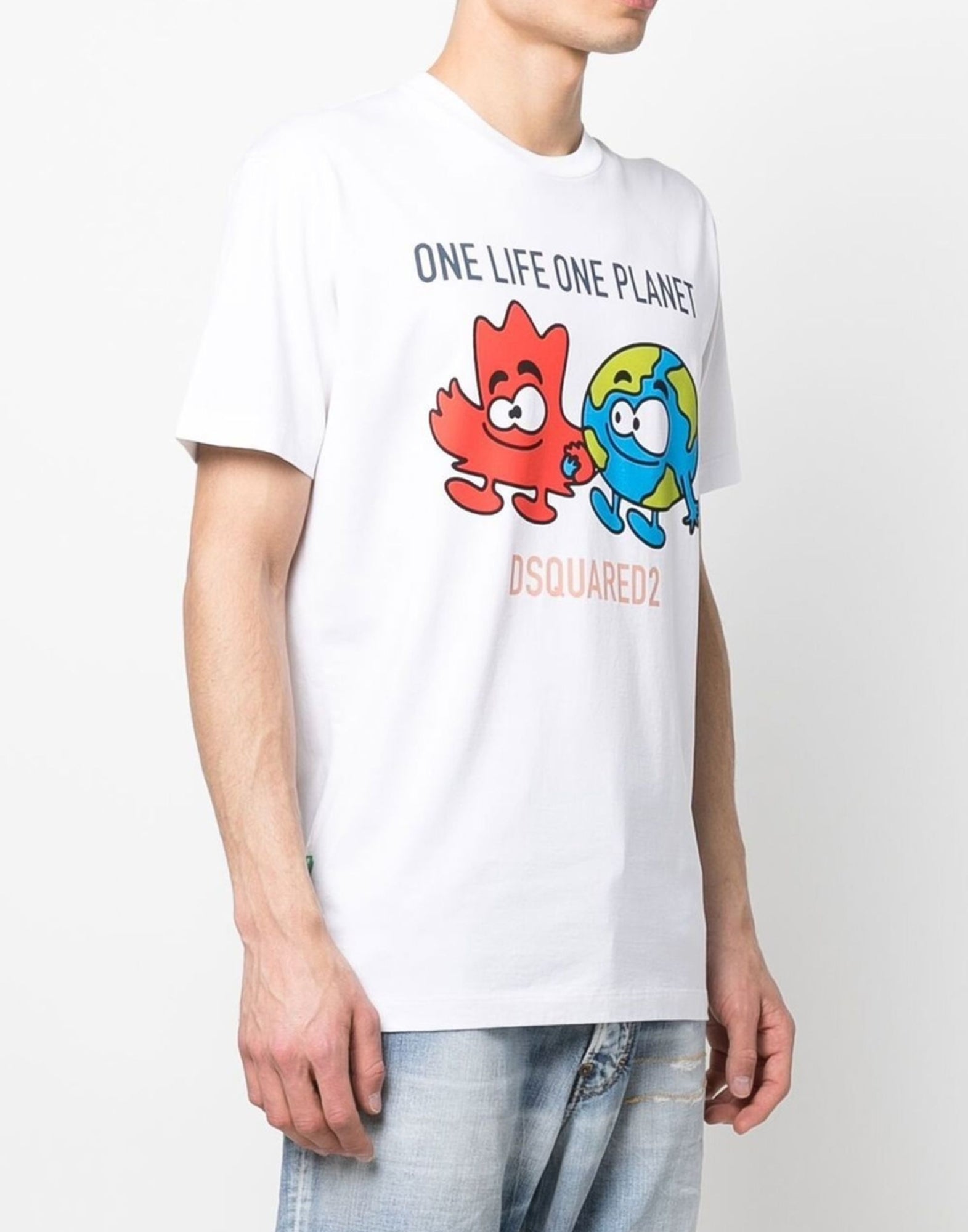 DSQUARED2 One Life One Planet Logo T-Shirt - Short Sleeve for Men
