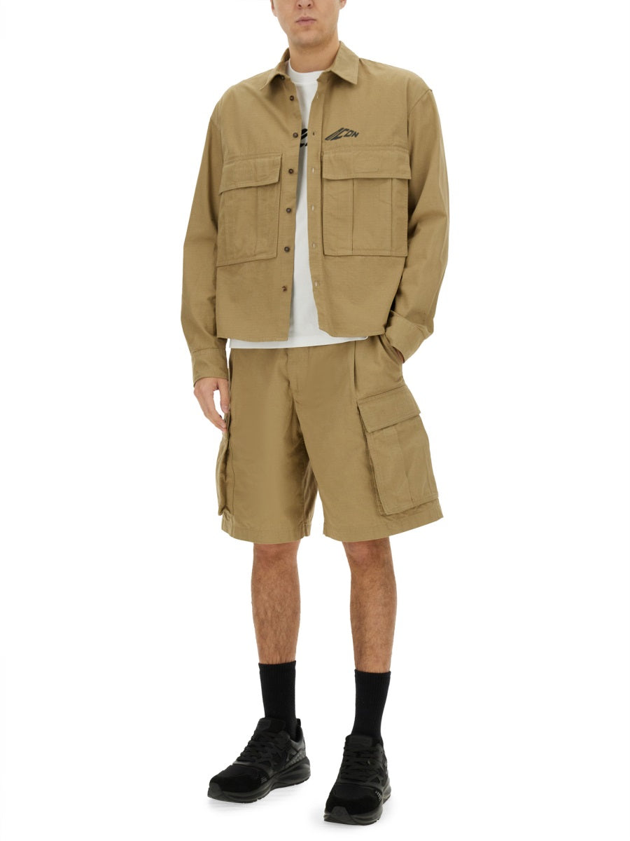 DSQUARED2 Cropped Ripstop Shirt for Men - Size 48