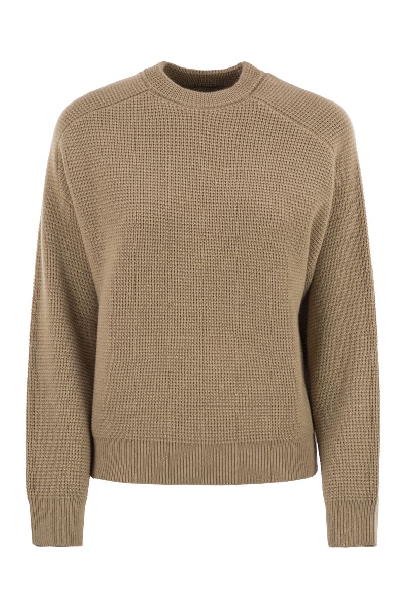 PESERICO Women's Virgin Wool, Silk and Cashmere Crew Neck Jumper