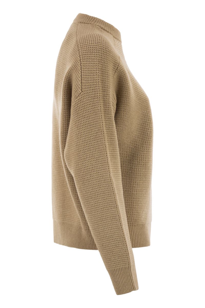 PESERICO Women's Virgin Wool, Silk and Cashmere Crew Neck Jumper