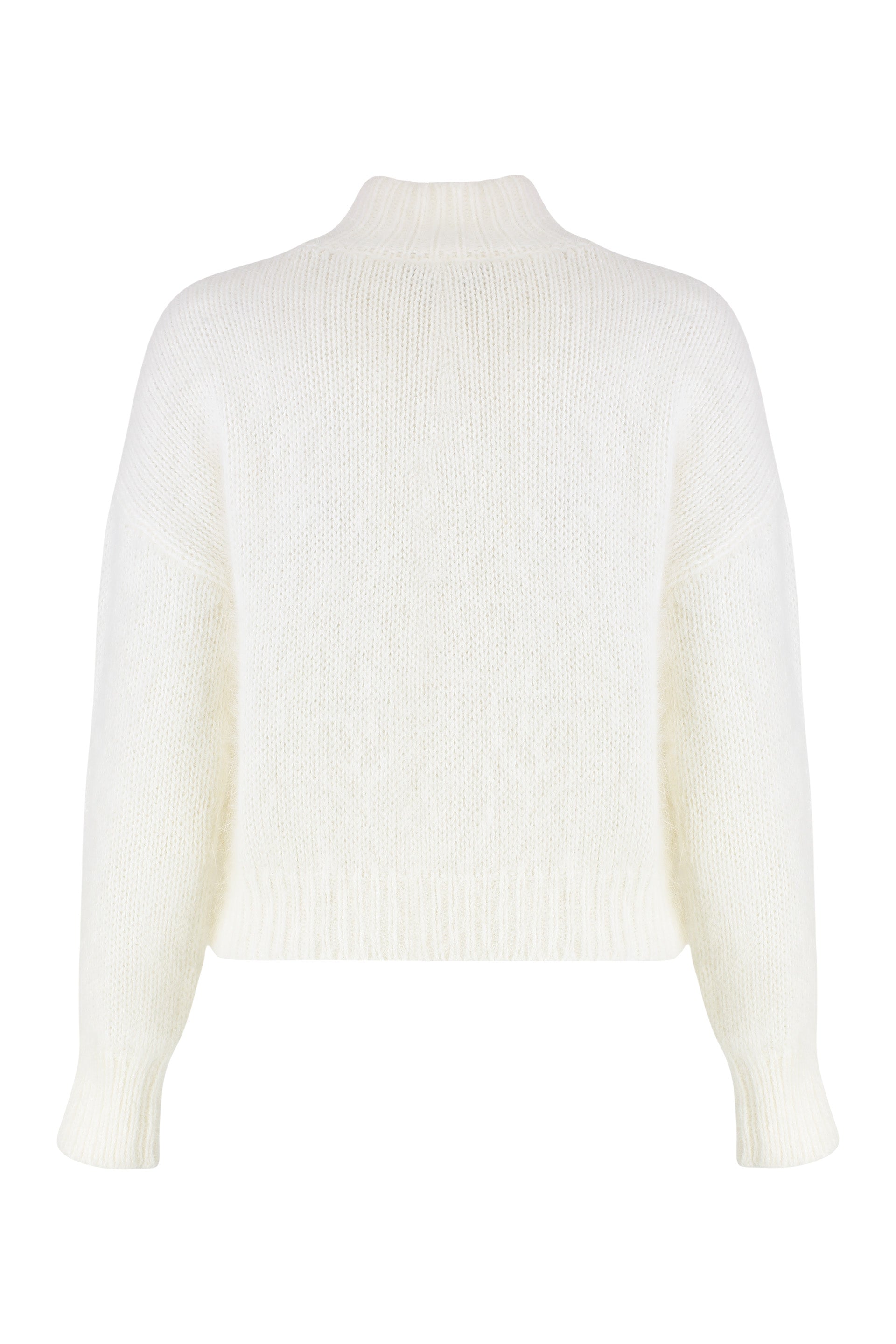 PESERICO Cut-Out Shoulder Detail Knit Crew-Neck Sweater