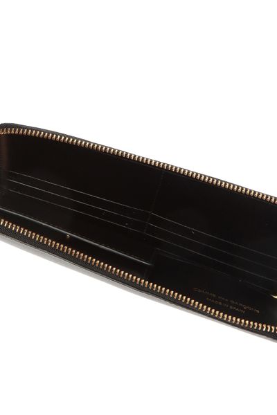 COMME DES GARÇONS WALLET Mini Leather Logo Printed Zipped Wallet