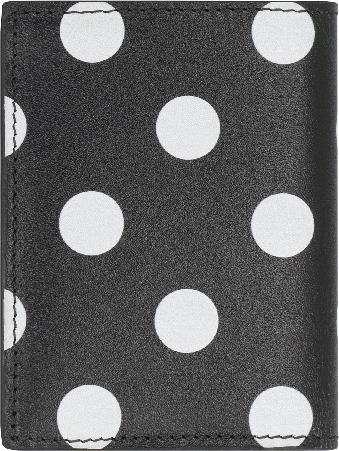 COMME DES GARÇONS WALLET Mini Leather Wallet with Polka-Dot Motif