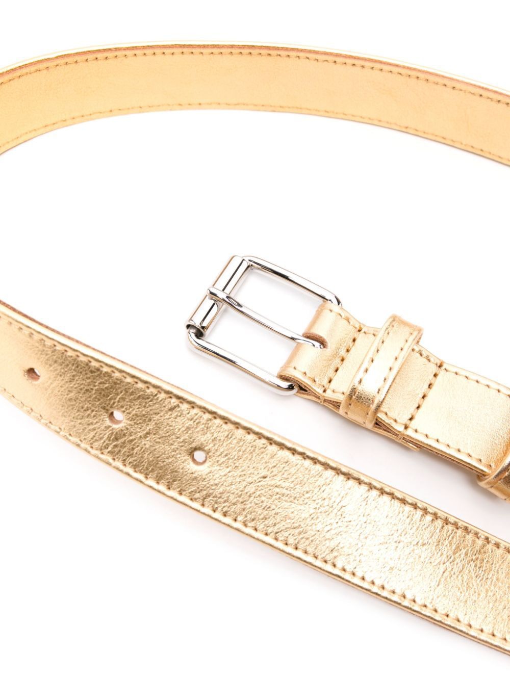 COMME DES GARÇONS Gold Leather Belt - 33mm Width
