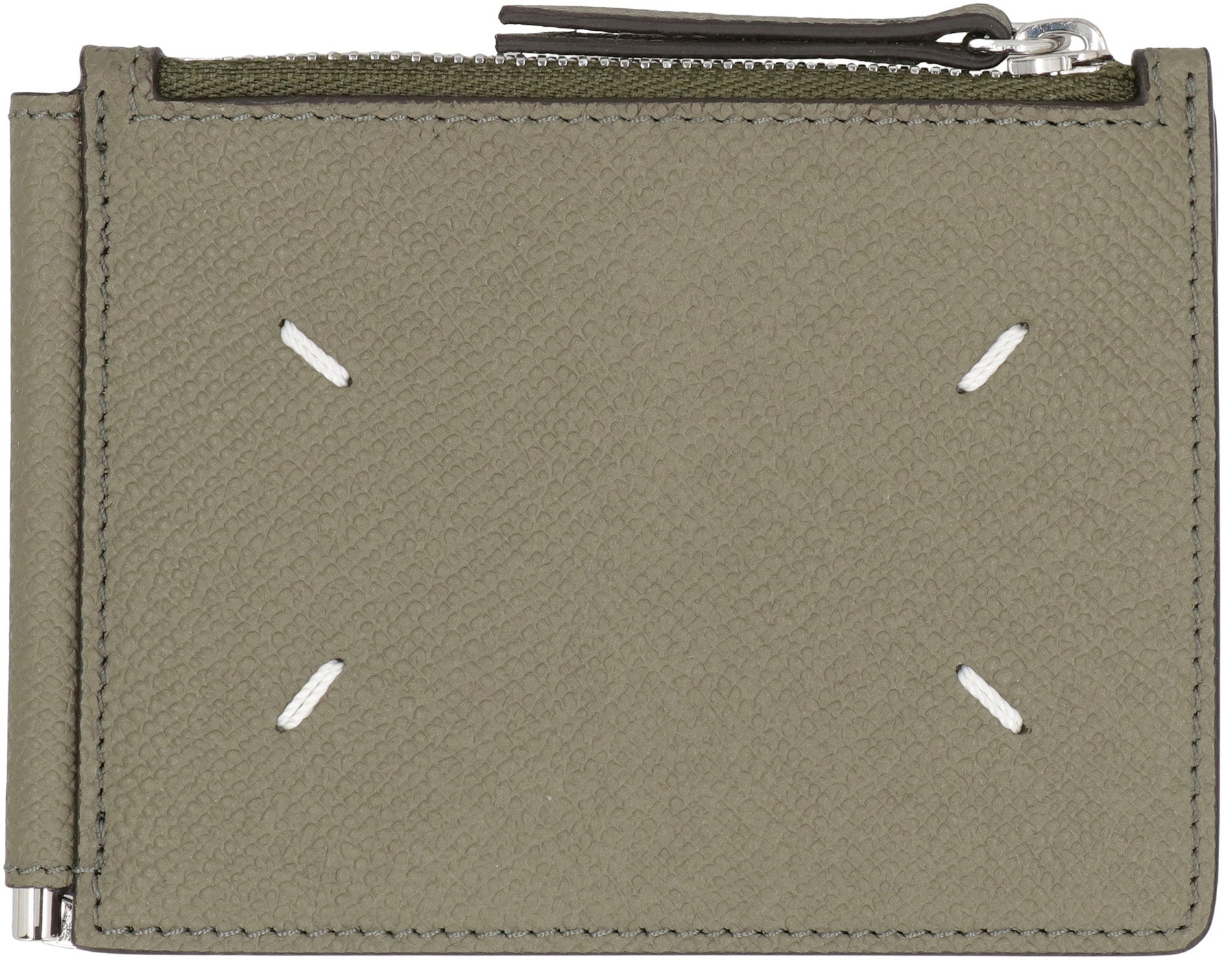 MAISON MARGIELA Mini Leather Hammered Cardholder with Coin Pocket