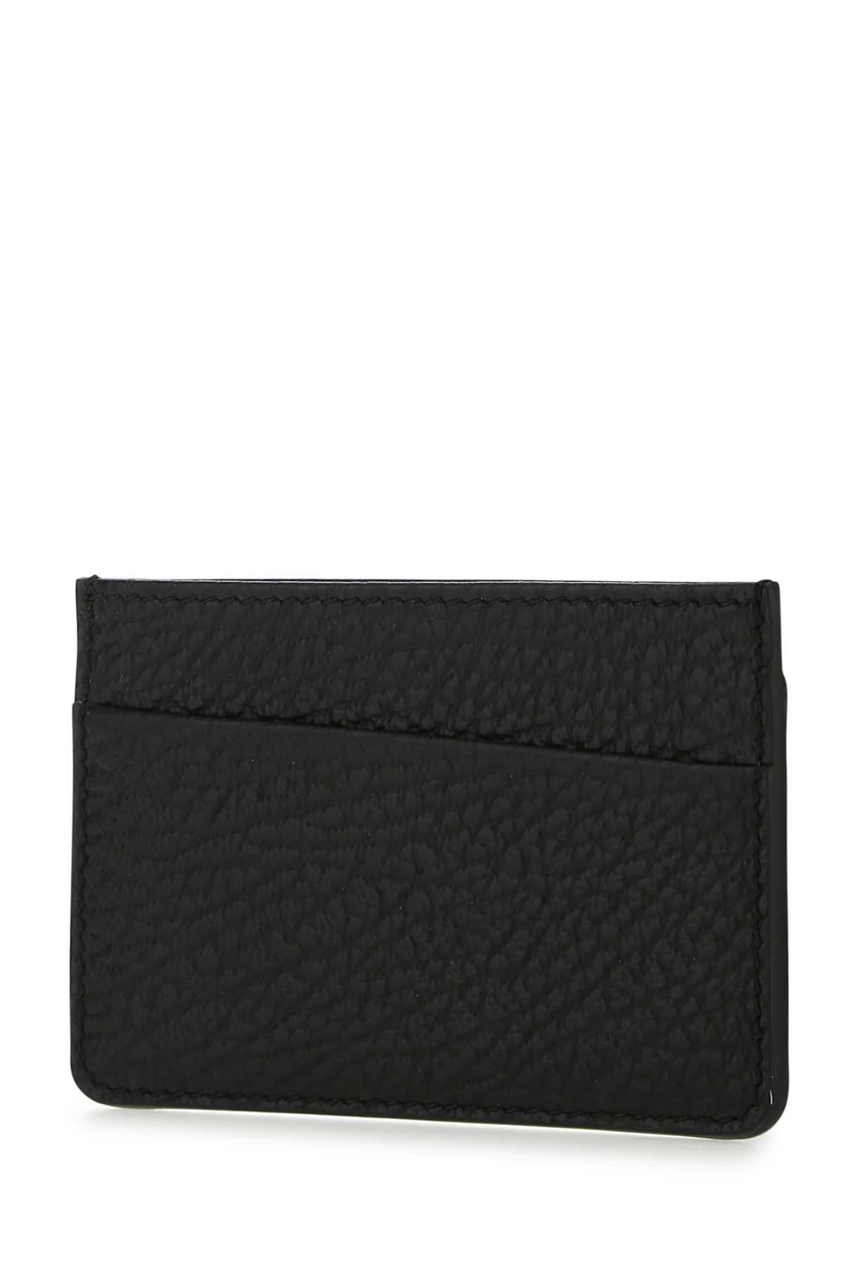 MAISON MARGIELA Mini Pebbled Calfskin Card Holder - Three Card Slots