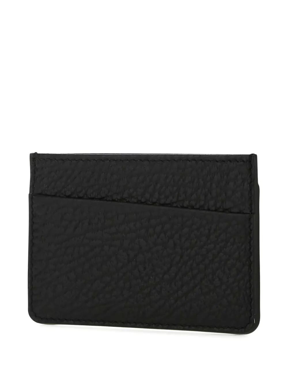 MAISON MARGIELA Mini Pebbled Calfskin Card Holder - Three Card Slots