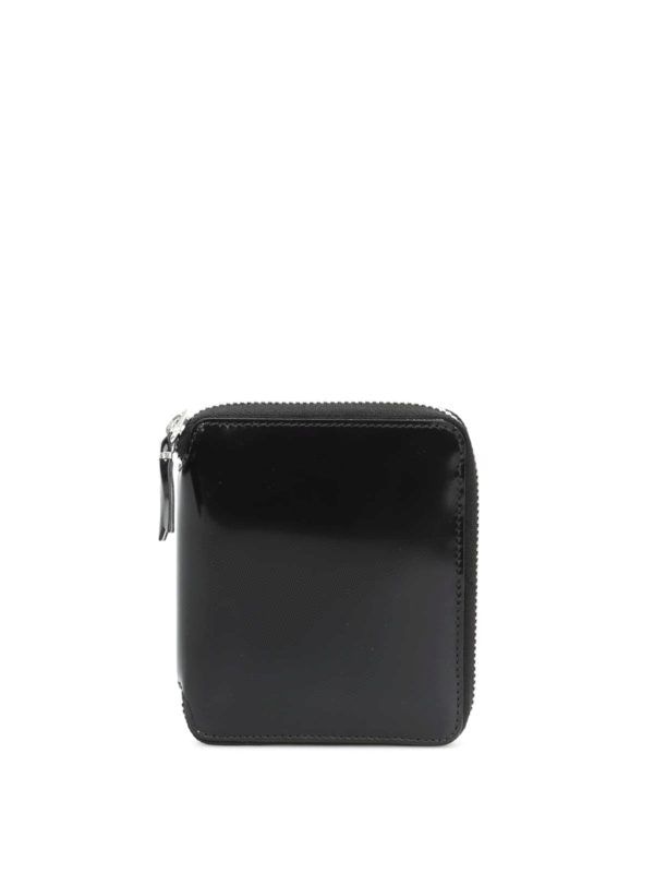 COMME DES GARÇONS Mini Leather Wallet with Zip Closure