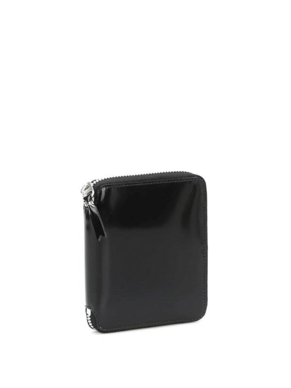 COMME DES GARÇONS Mini Leather Wallet with Zip Closure