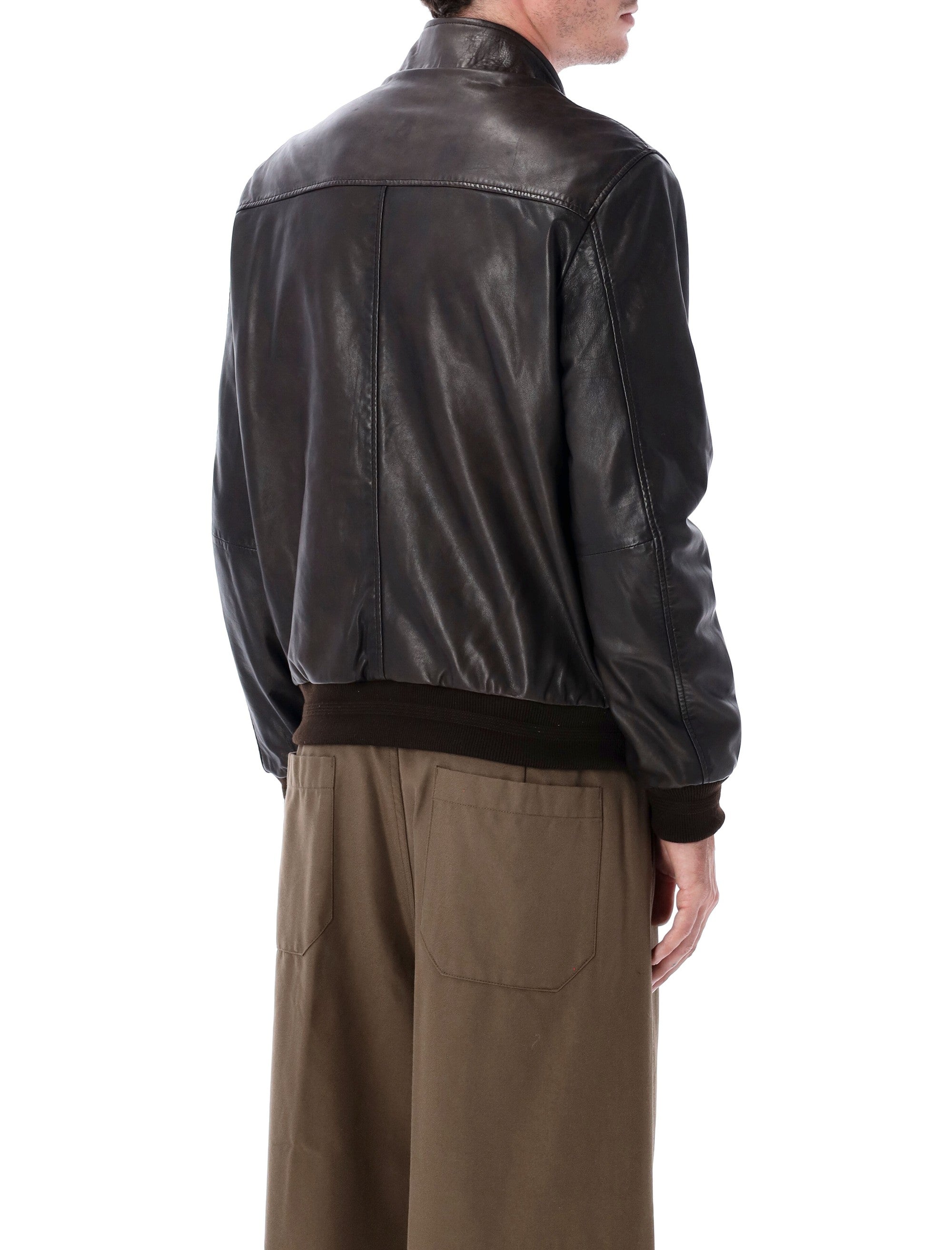 SWORD Men's Essential Leather Jacket - Size 50