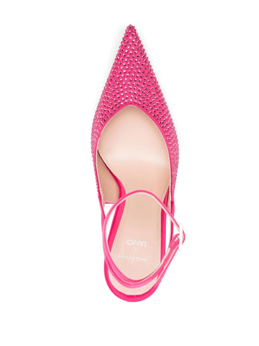 LEONIE HANNE X LIU JO Satin Slingback Heels with Hourglass Heel 10cm