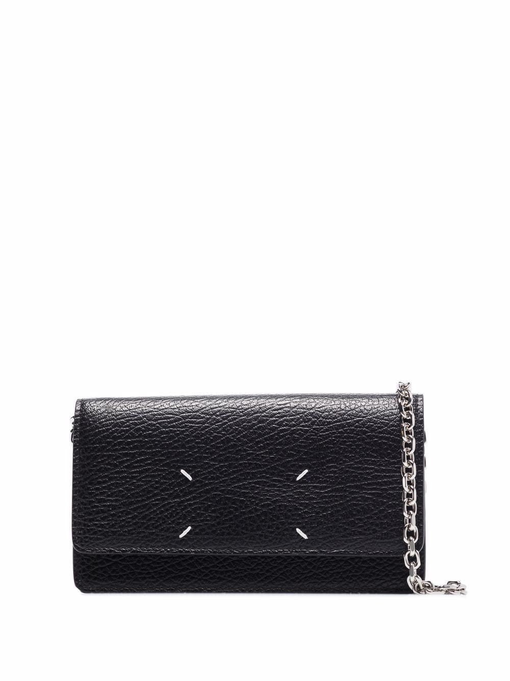 MAISON MARGIELA Elegant Leather Crossbody Handbag - Wallet on Chain Medium
