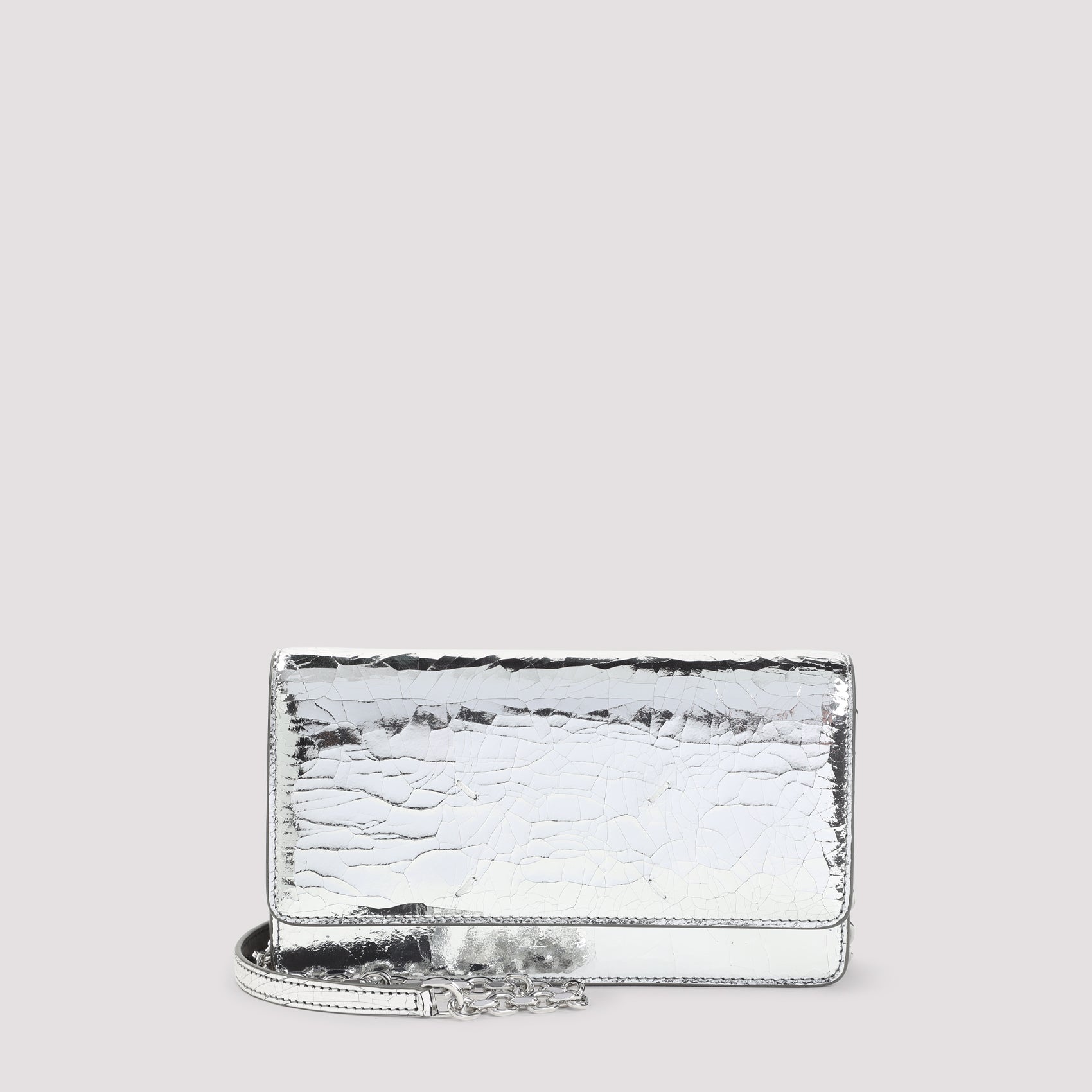 MAISON MARGIELA Fold-Over Mini Handbag with Metallic Finish