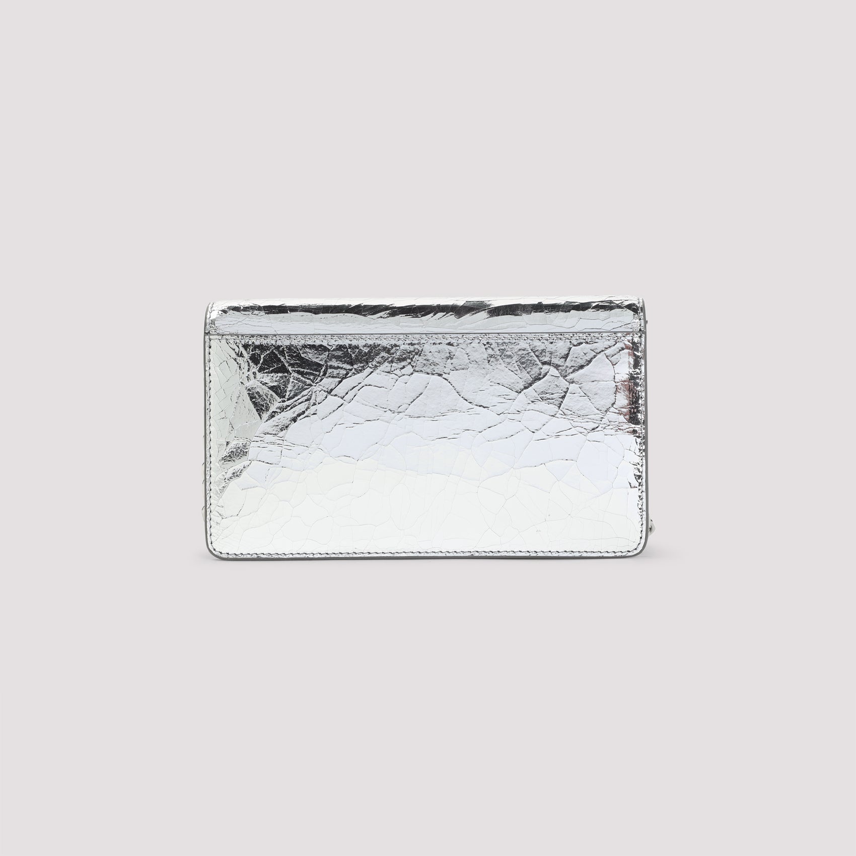 MAISON MARGIELA Fold-Over Mini Handbag with Metallic Finish