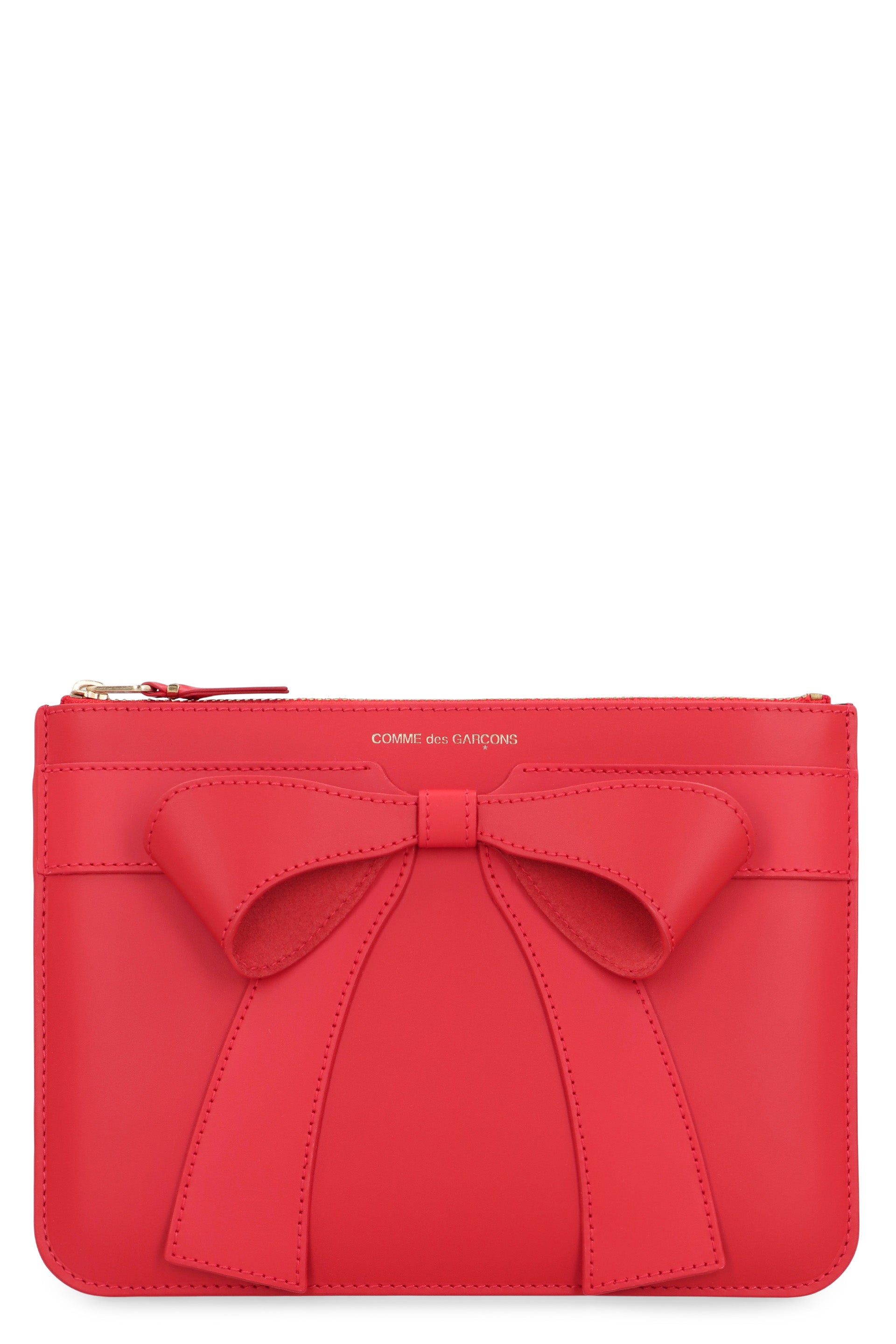 COMME DES GARÇONS WALLET Elegant Mini Pouch Handbag with Bow Detail