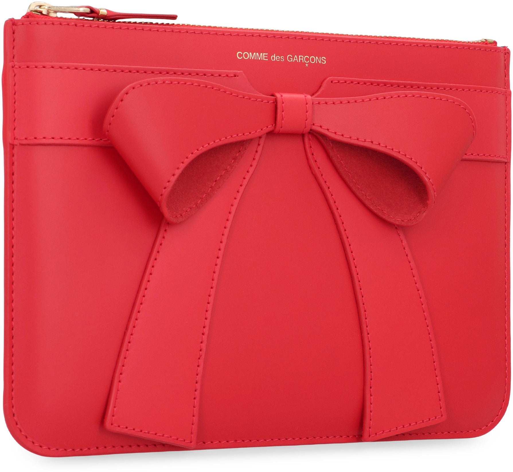 COMME DES GARÇONS WALLET Elegant Mini Pouch Handbag with Bow Detail