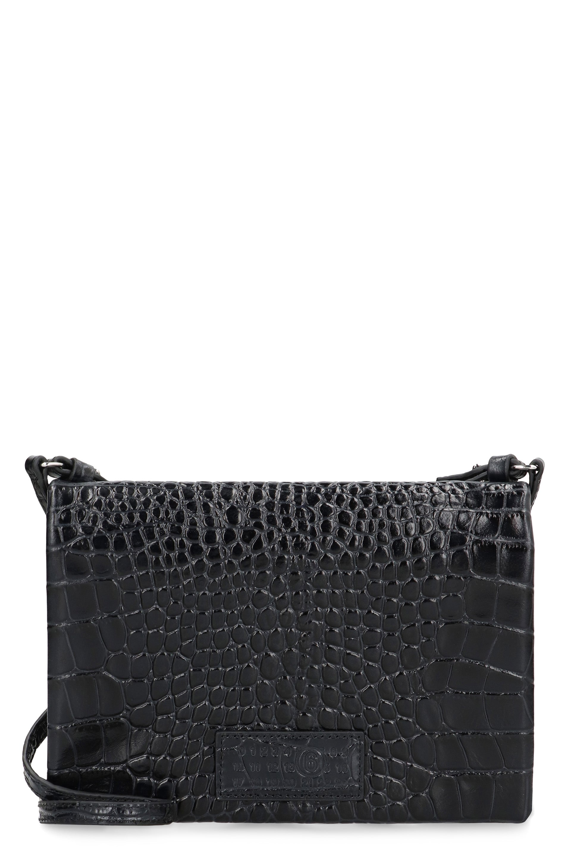 MM6 MAISON MARGIELA Mini Crocodile Print Leather Shoulder Handbag