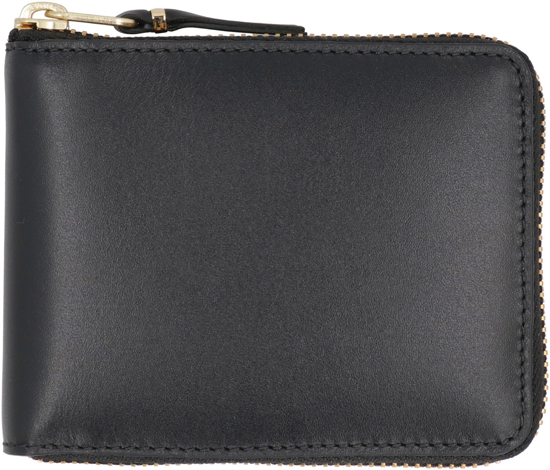 COMME DES GARÇONS WALLET Leather Mini Wallet with Zip Closure