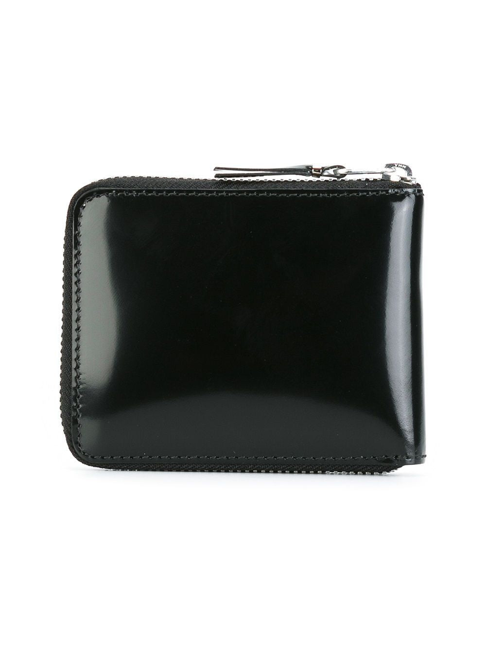 COMME DES GARÇONS Mini Leather Wallet with Silver Accents