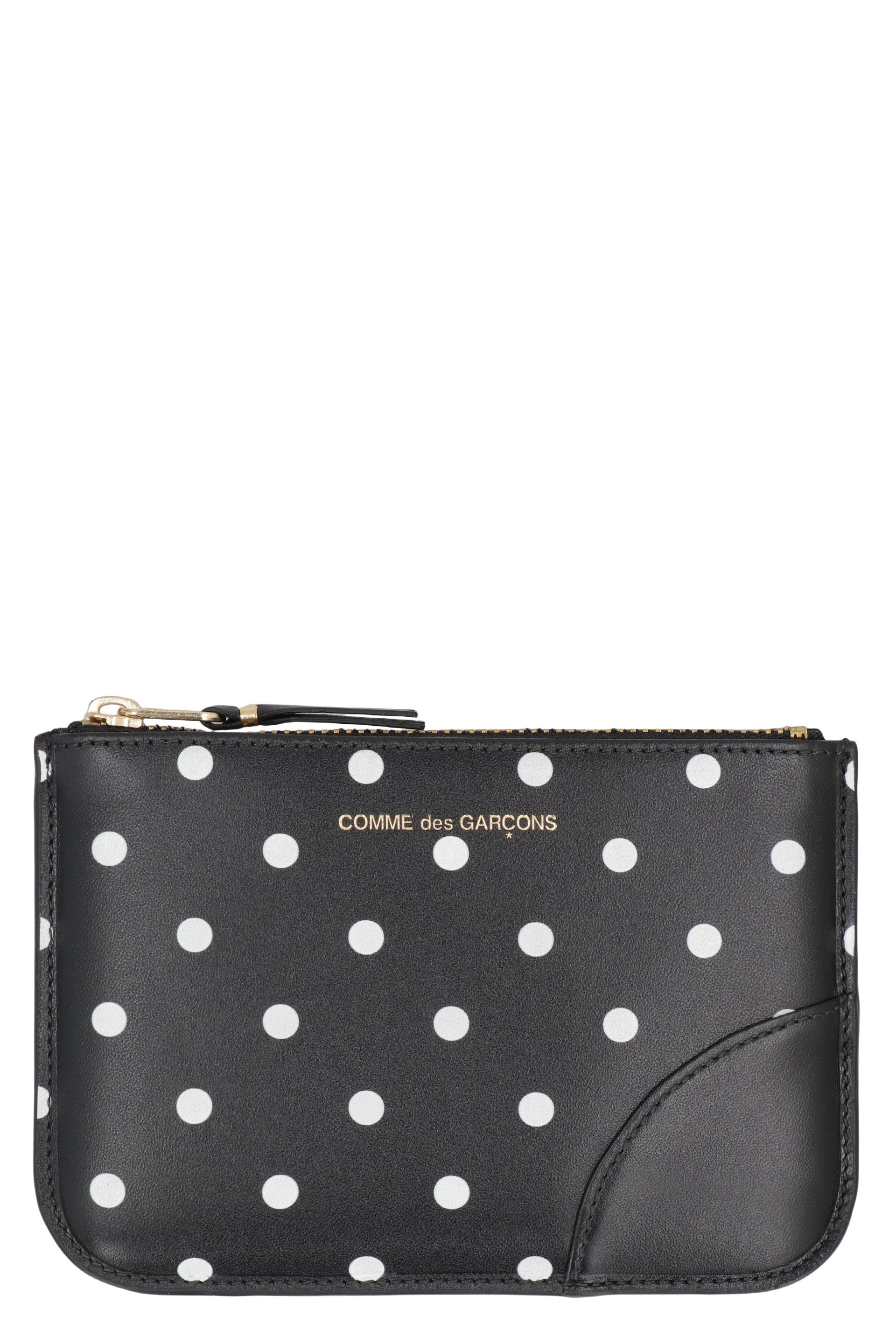 COMME DES GARÇONS WALLET Mini Elegant Polka Dot Leather Wallet