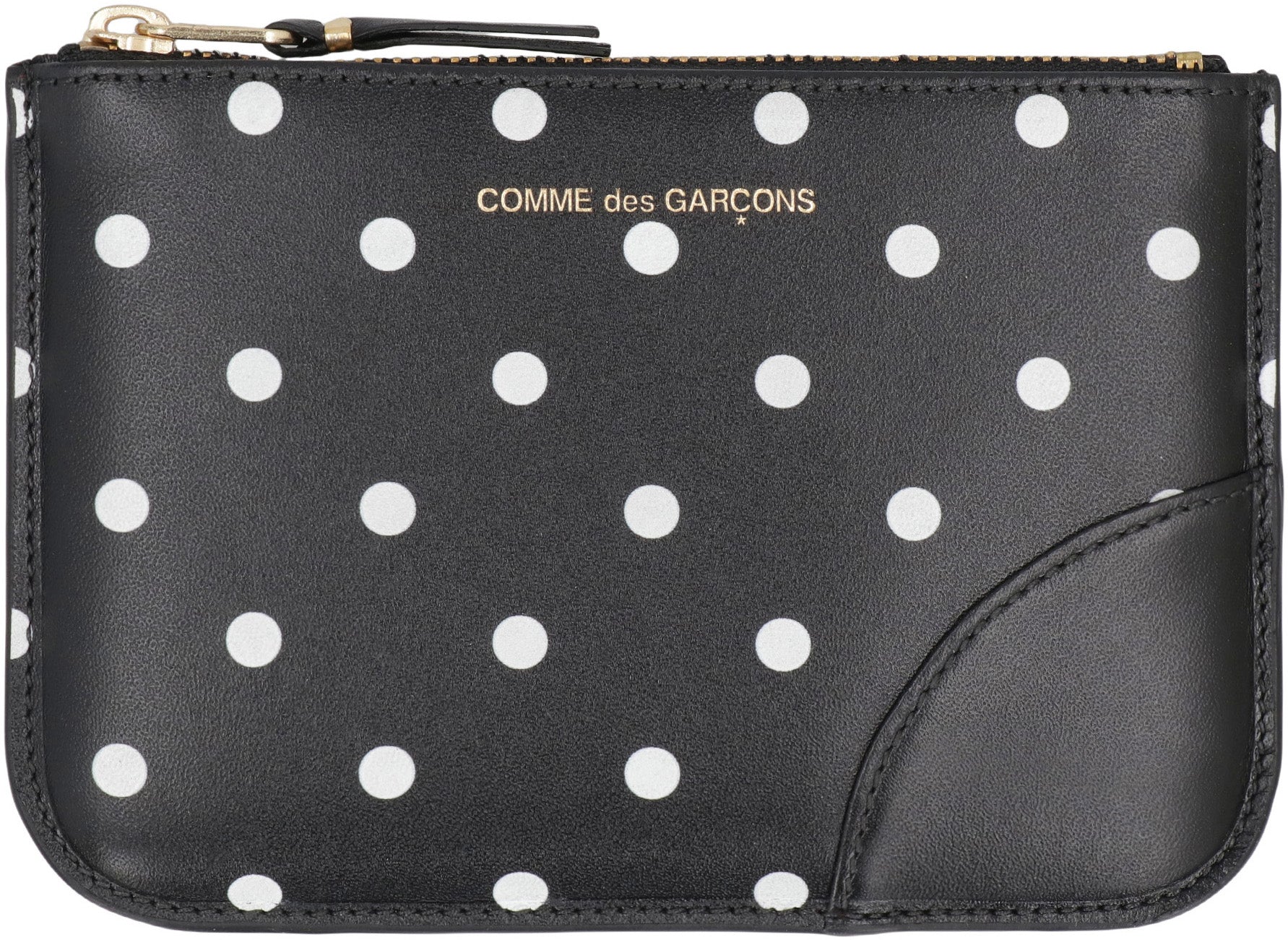 COMME DES GARÇONS WALLET Mini Elegant Polka Dot Leather Wallet