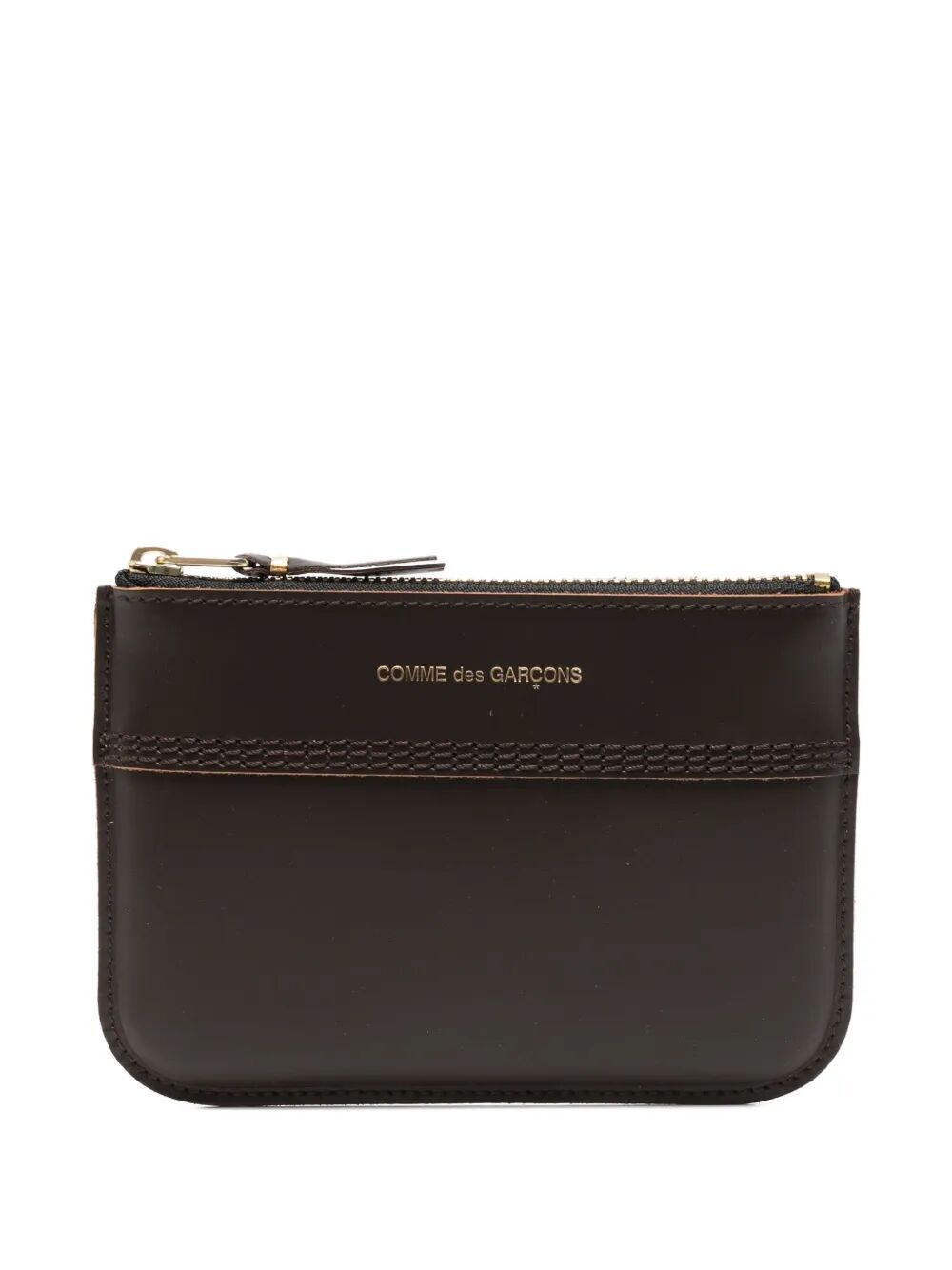 COMME DES GARÇONS WALLET Mini Leather Coin Pouch Handbag with Zip - 14.5 x 10.5 cm