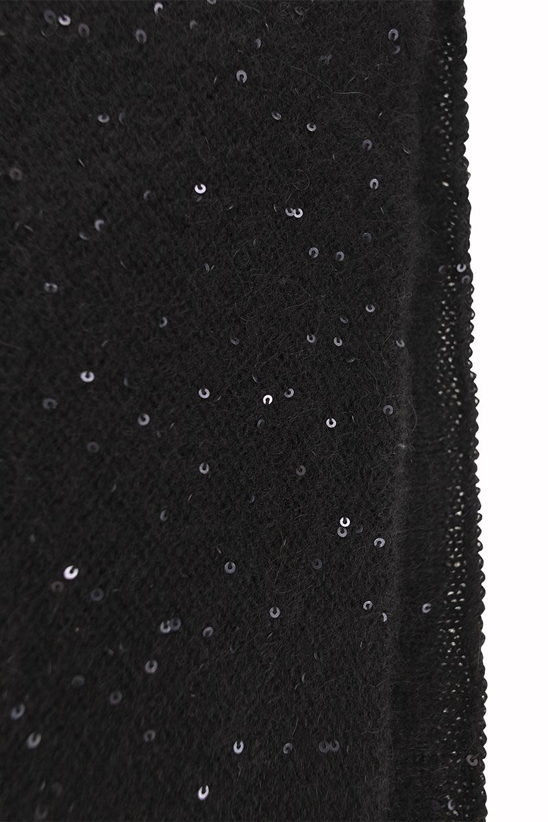 FABIANA FILIPPI Elegant Designer Scarf with Micro Sequins - 196 x 68 cm