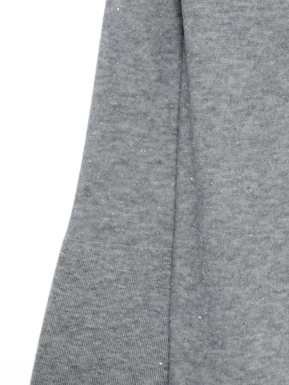 FABIANA FILIPPI Wool Blend Rectangular Scarf with Sequin Embellishment