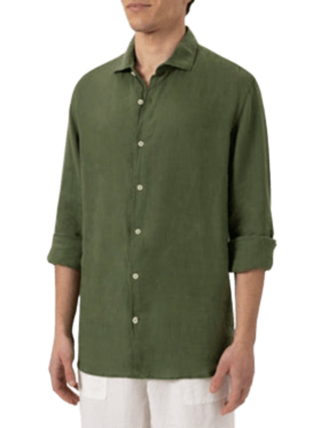 SAINT BARTH Linen Shirt - Tailored Fit for Men - SS25