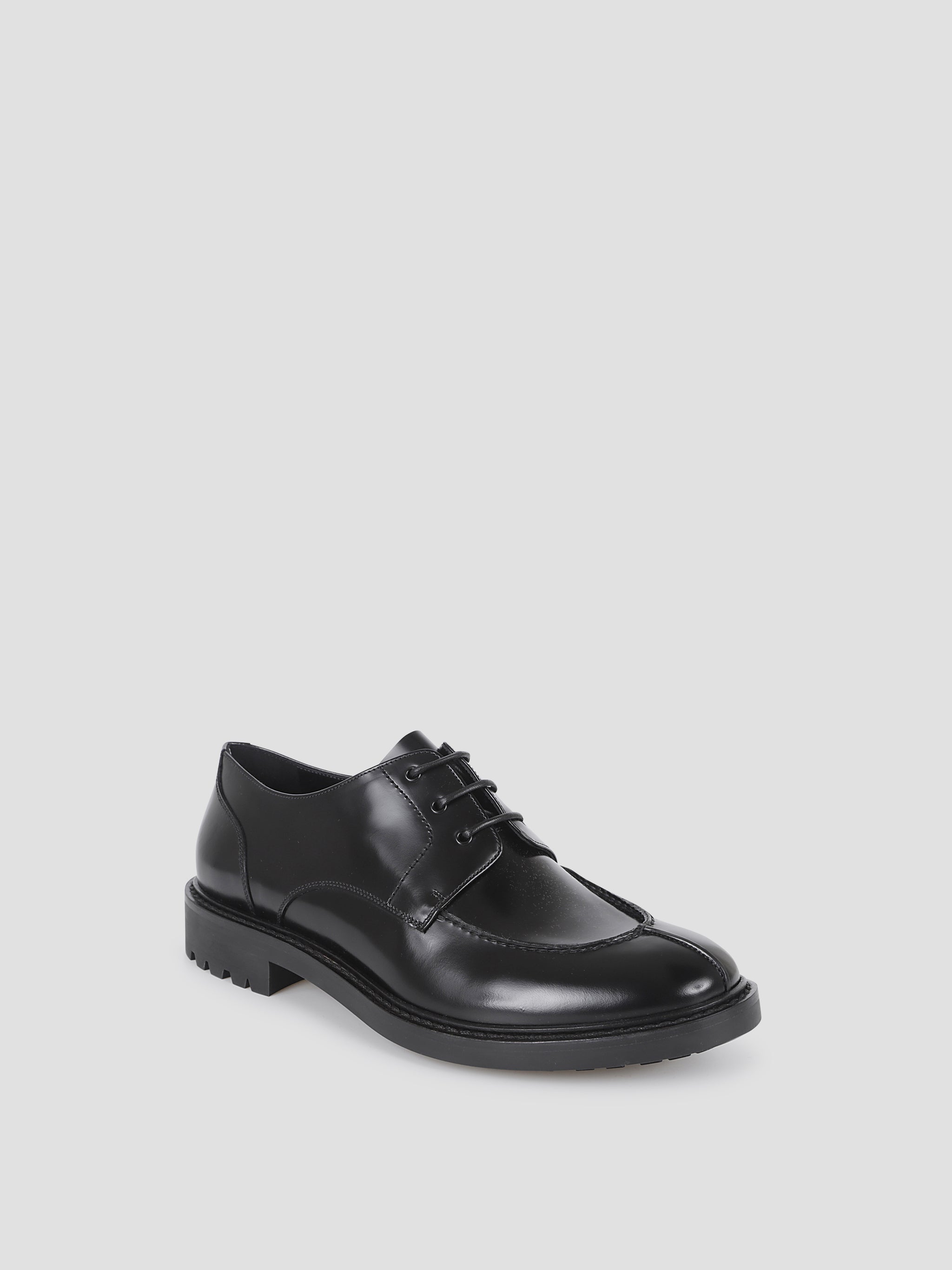 SAINT LAURENT Linen Lace-up Derby Dress Shoes