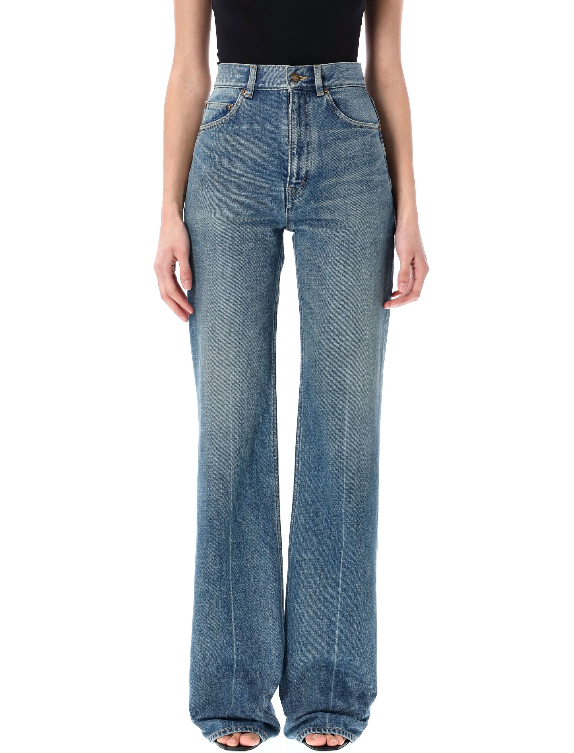 SAINT LAURENT PARIS 70's High Rise Flared Jeans - Size 26