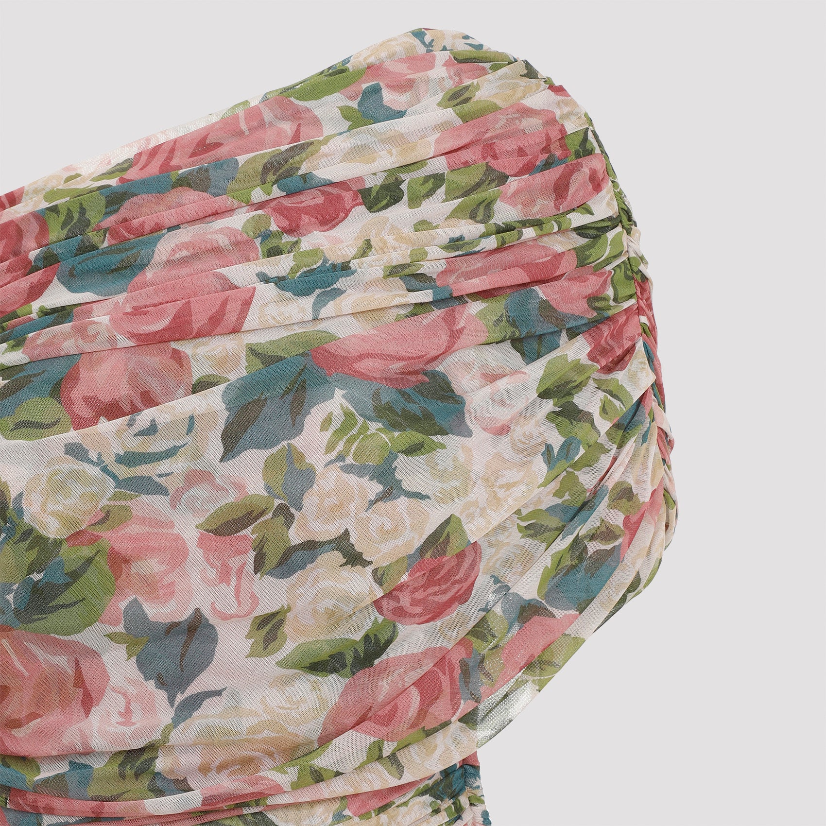 SAINT LAURENT Vibrant Mini Dress with Asymmetrical Neckline