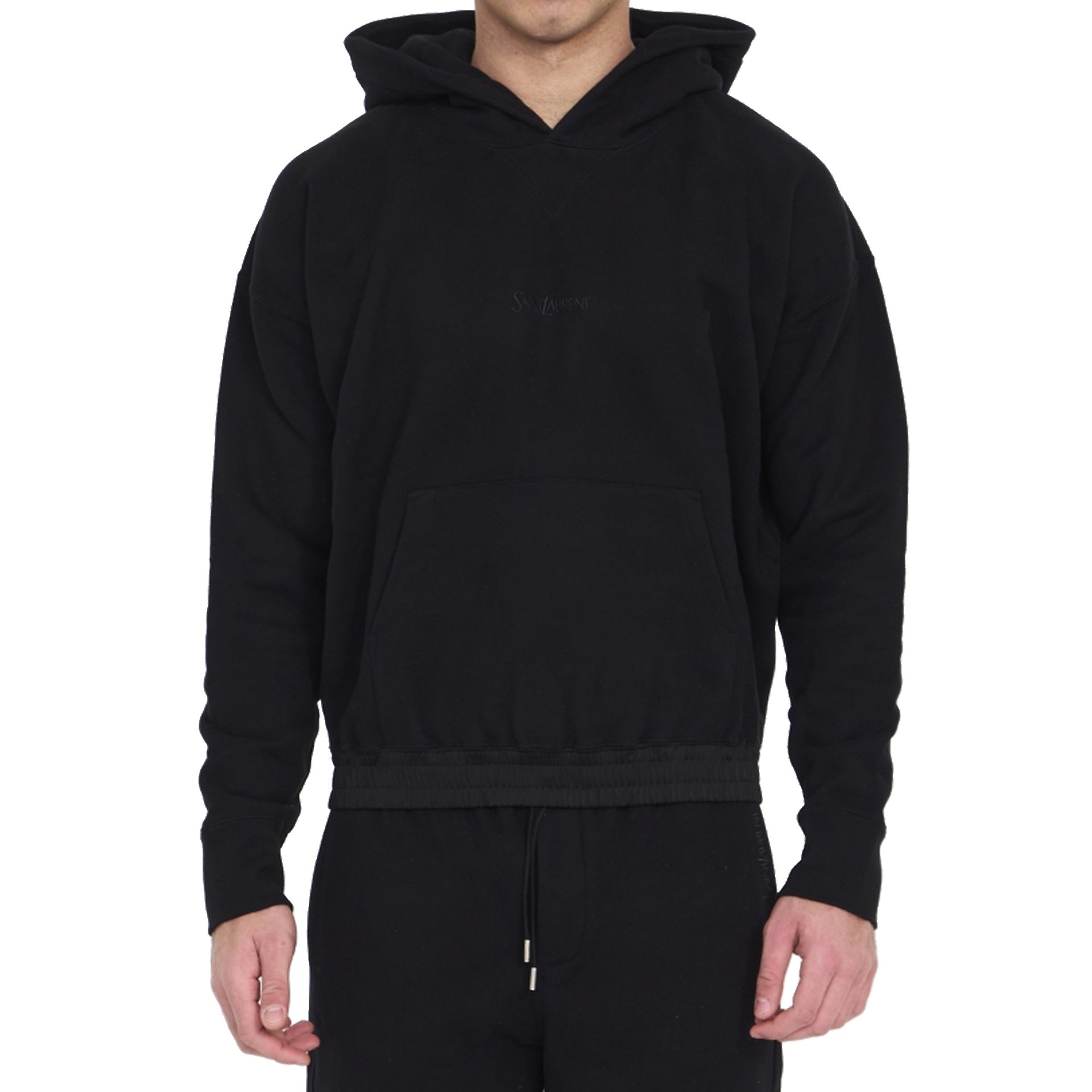 SAINT LAURENT Hooded Cotton Sweatshirt for Men - Cozy Comfort for Fall and Winter 24/25