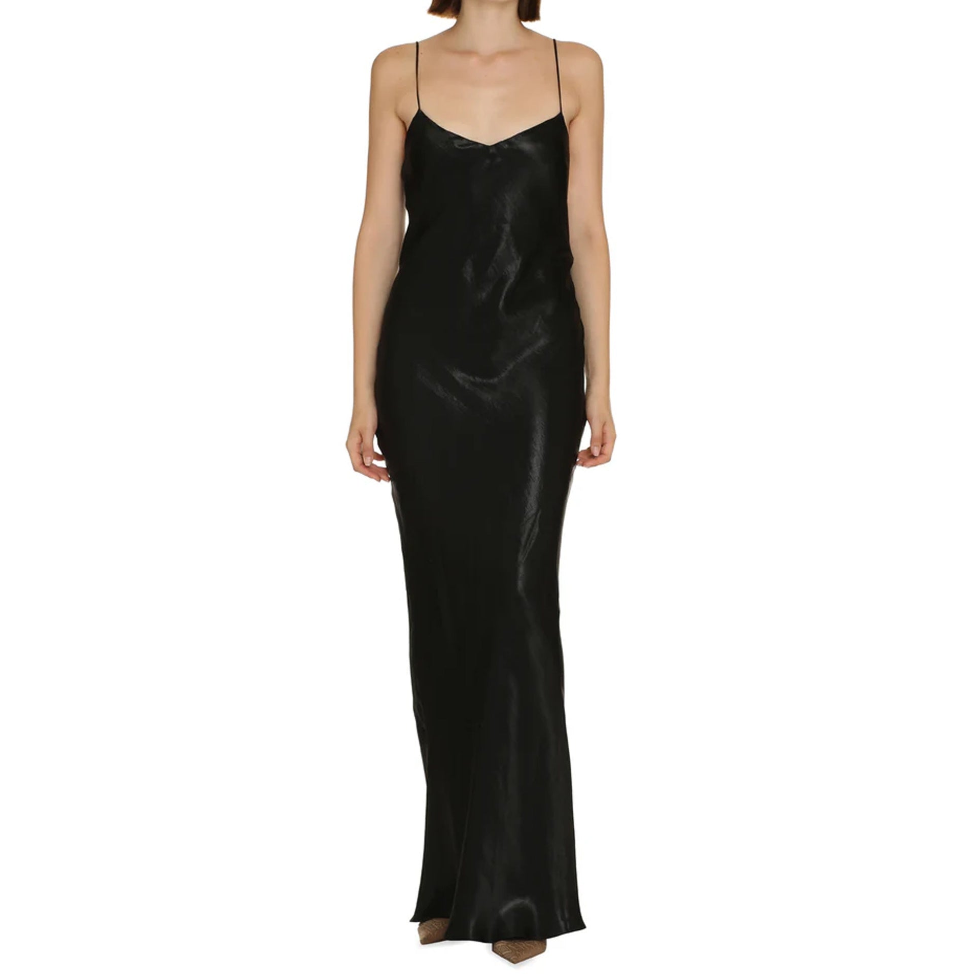 SAINT LAURENT Satin Long Dress for Women