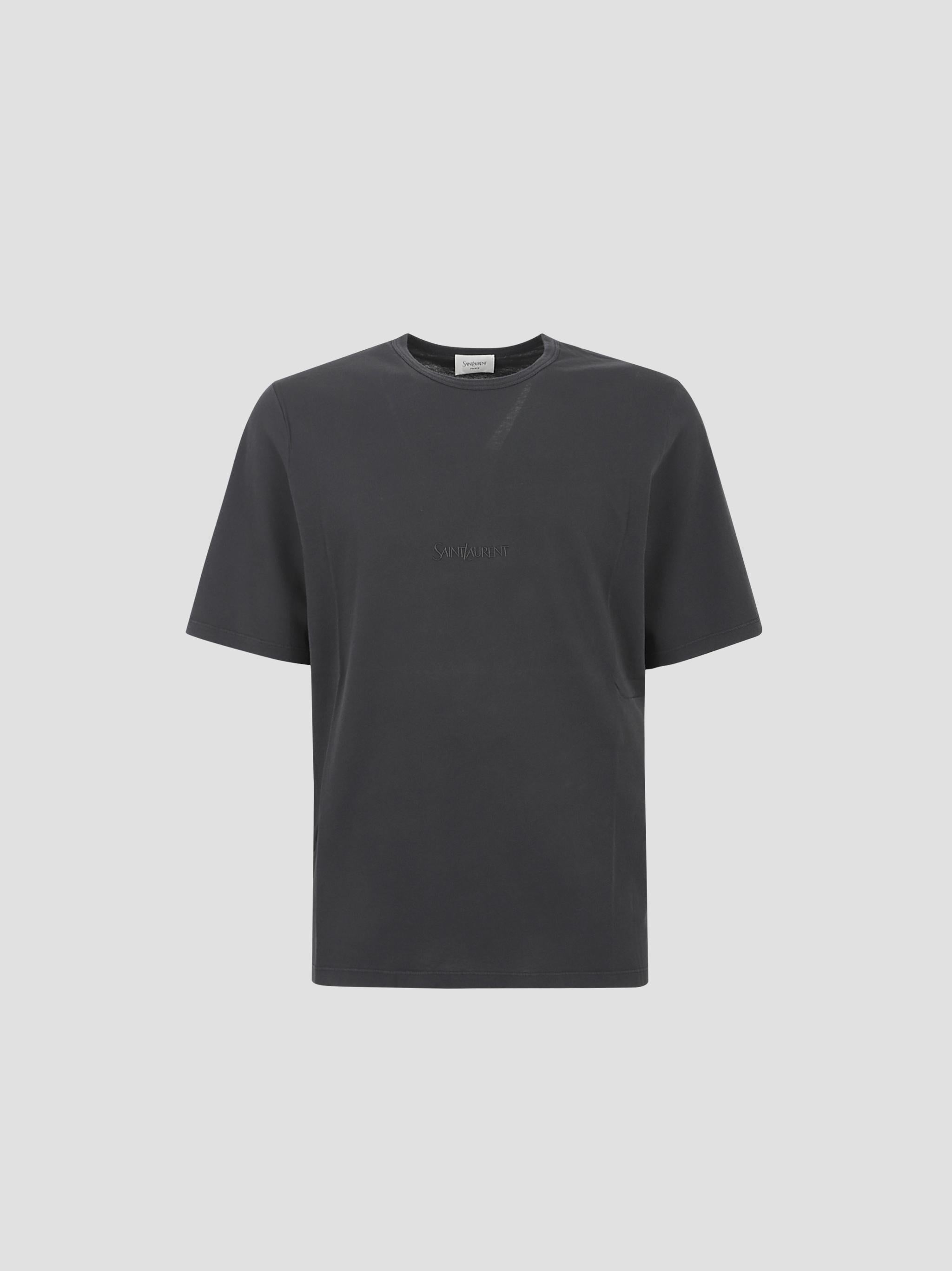 SAINT LAURENT Washed Cotton T-shirt for Men - FW25
