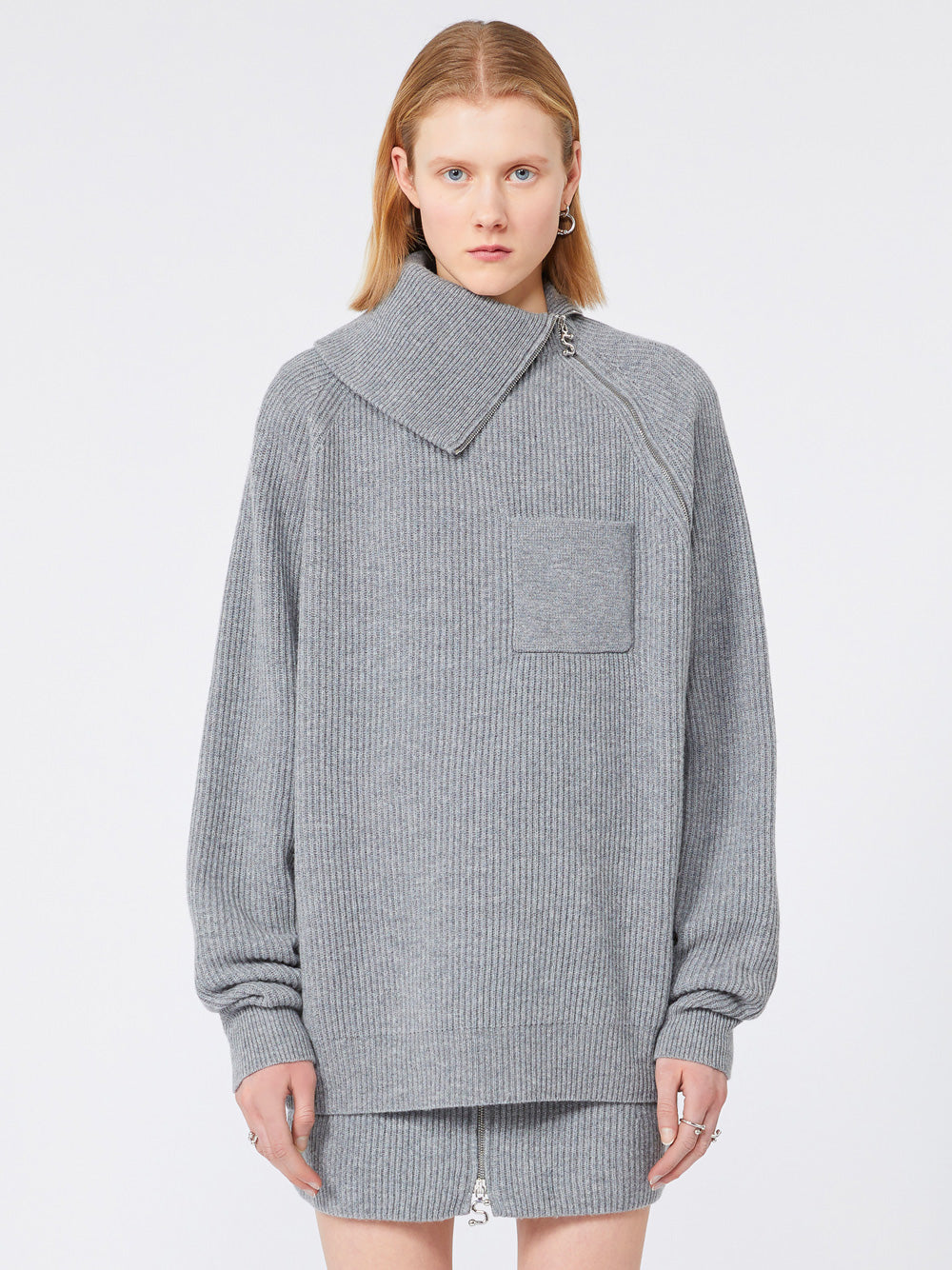 MAX MARA SPORTMAX Cashmere Blend Zip Sweater for Women - FW25 Collection