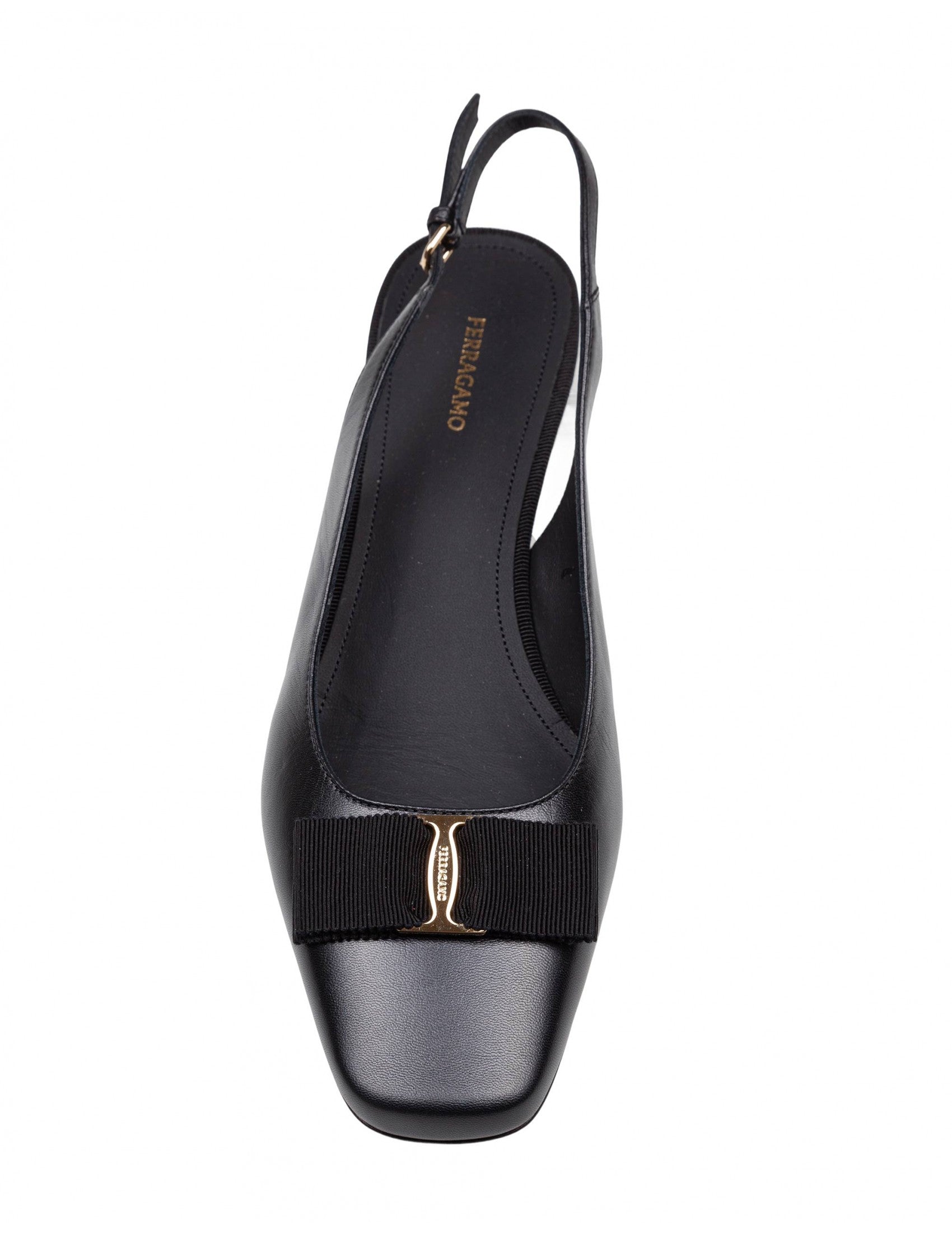 Ferragamo Elegant Slingback Pumps with Iconic Bow - 3 cm Heel