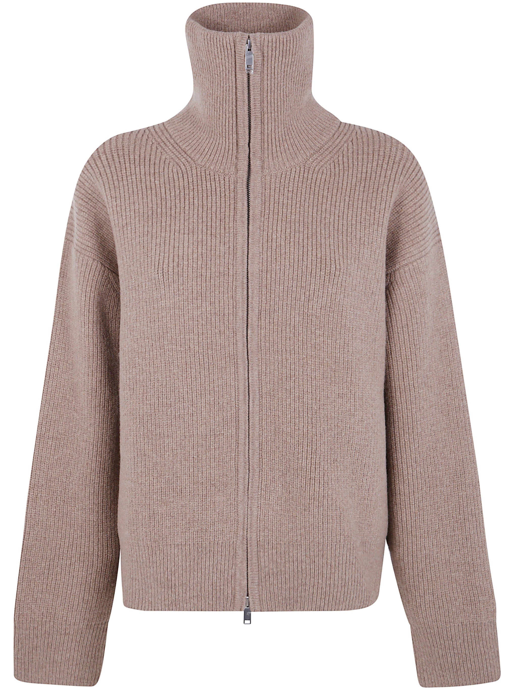 STUDIO NICHOLSON Rib Zip Through Jumper for Women