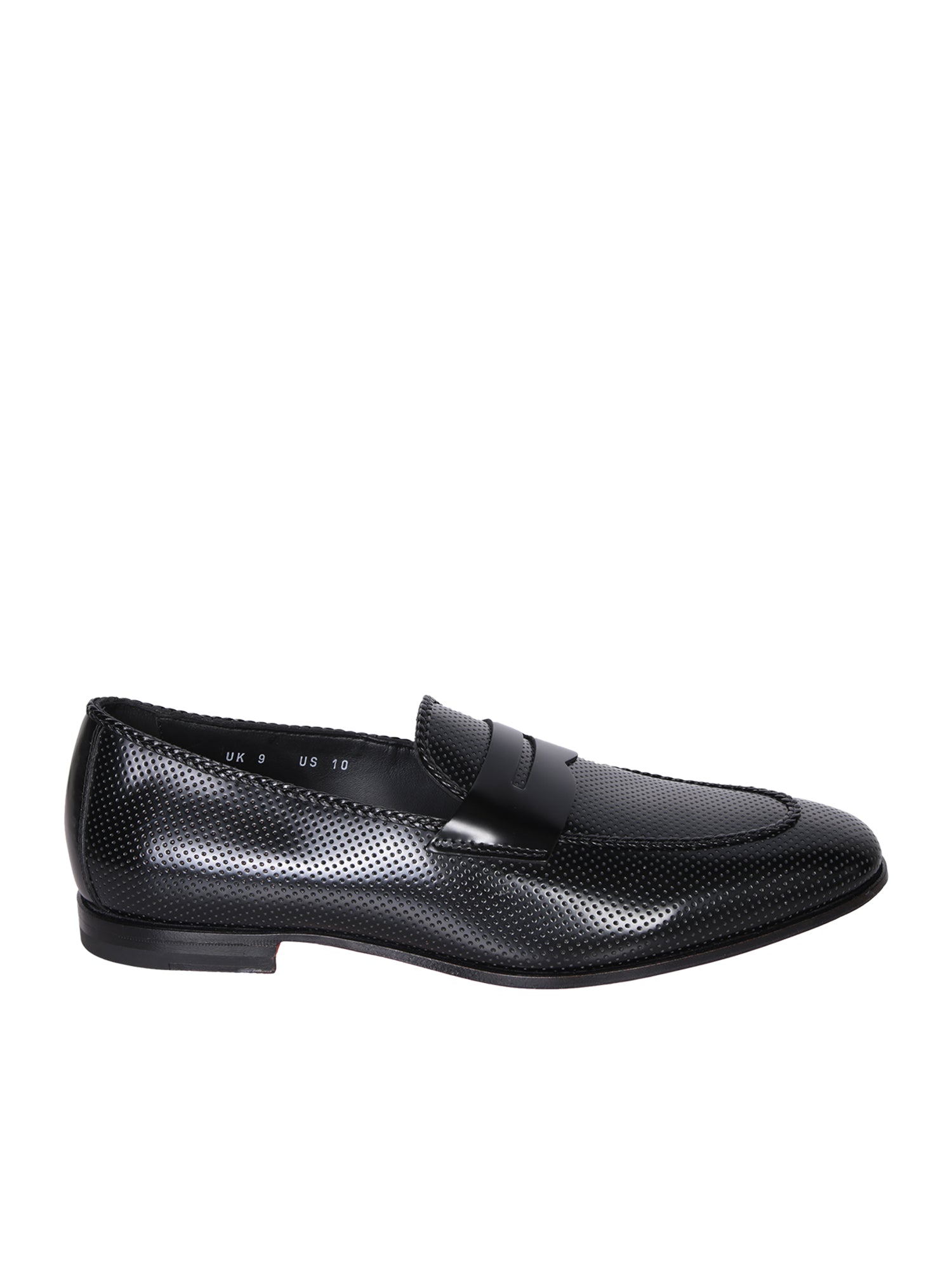 SANTONI Timeless Black Loafers for Men