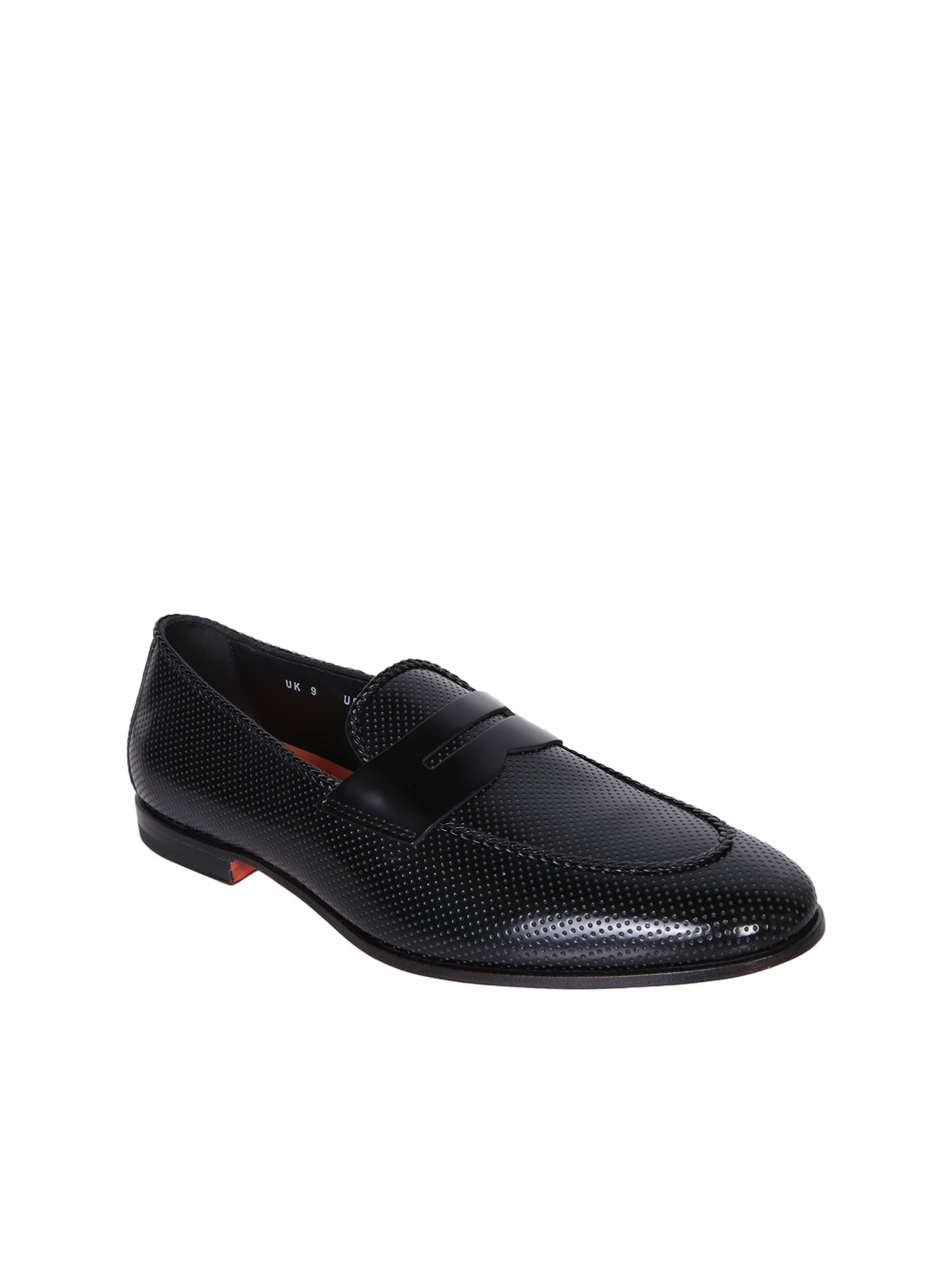 SANTONI Timeless Black Loafers for Men