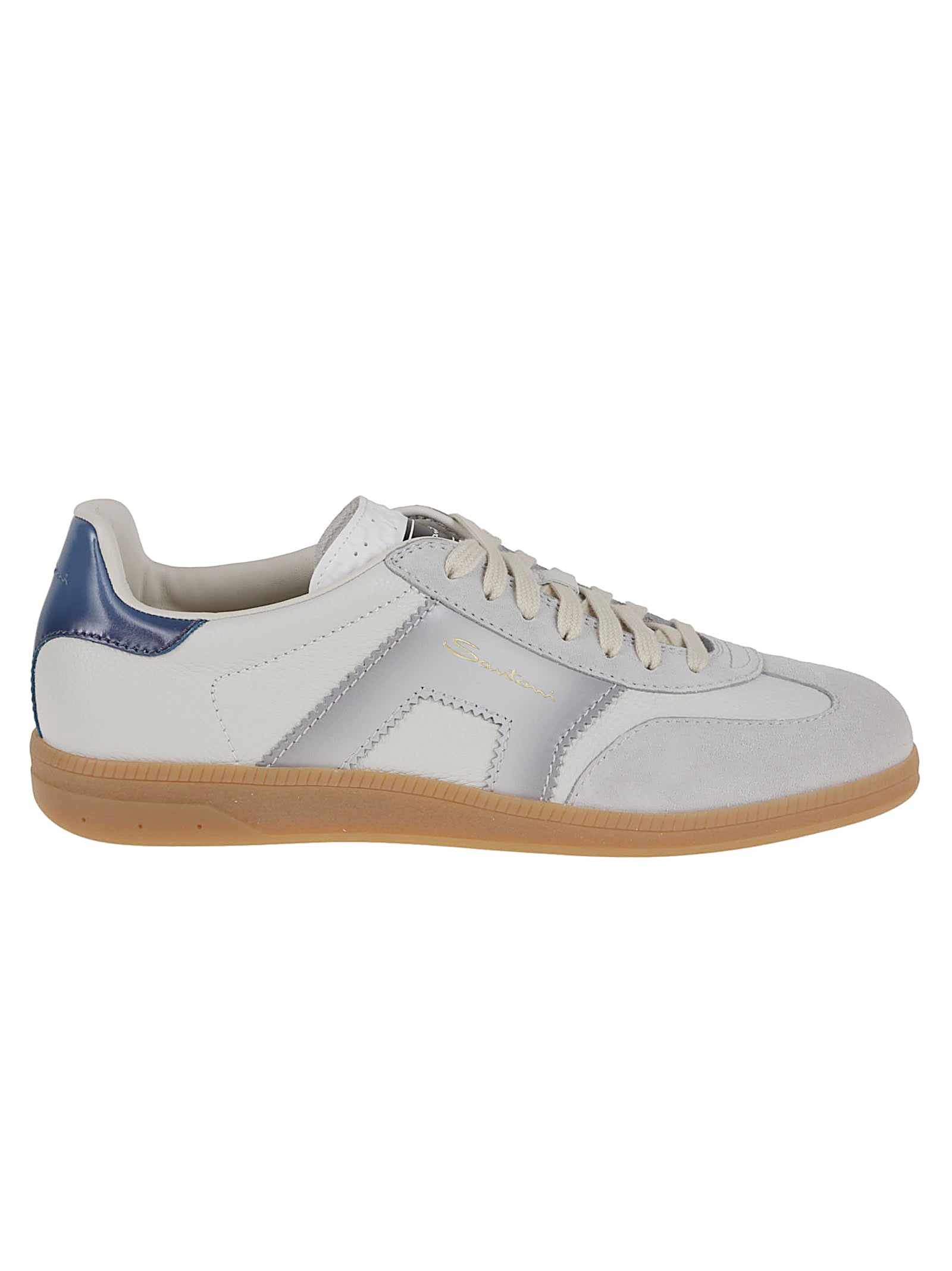 SANTONI Elegant Leather Sneakers for Men - Perfect for Any Occasion