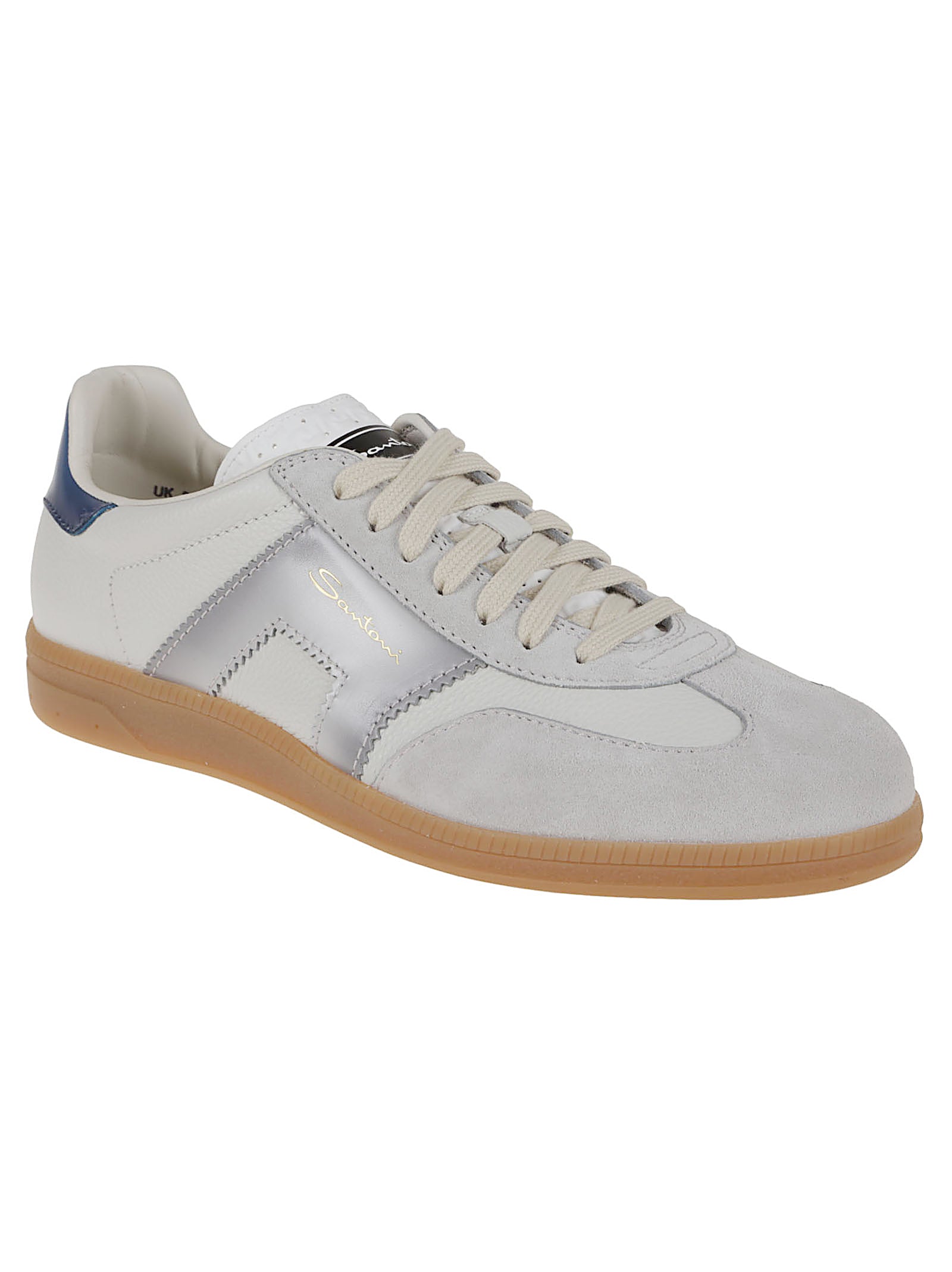SANTONI Elegant Leather Sneakers for Men - Perfect for Any Occasion