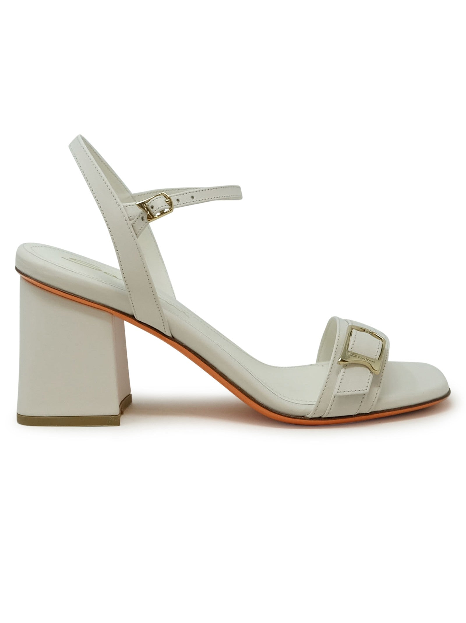 SANTONI 75mm Elegant Leather Sandals for Women