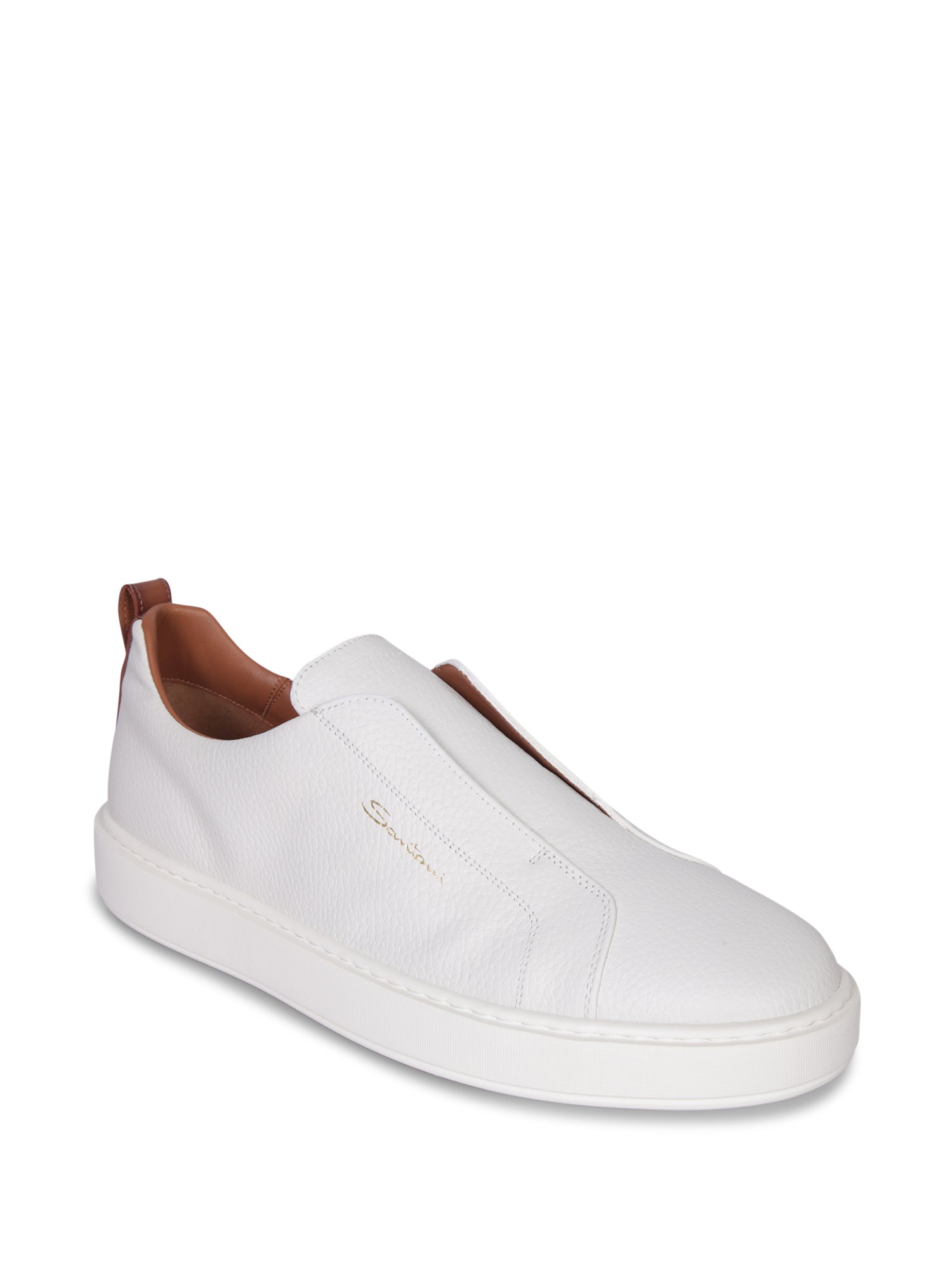 SANTONI Elegant Leather Sneakers for Men