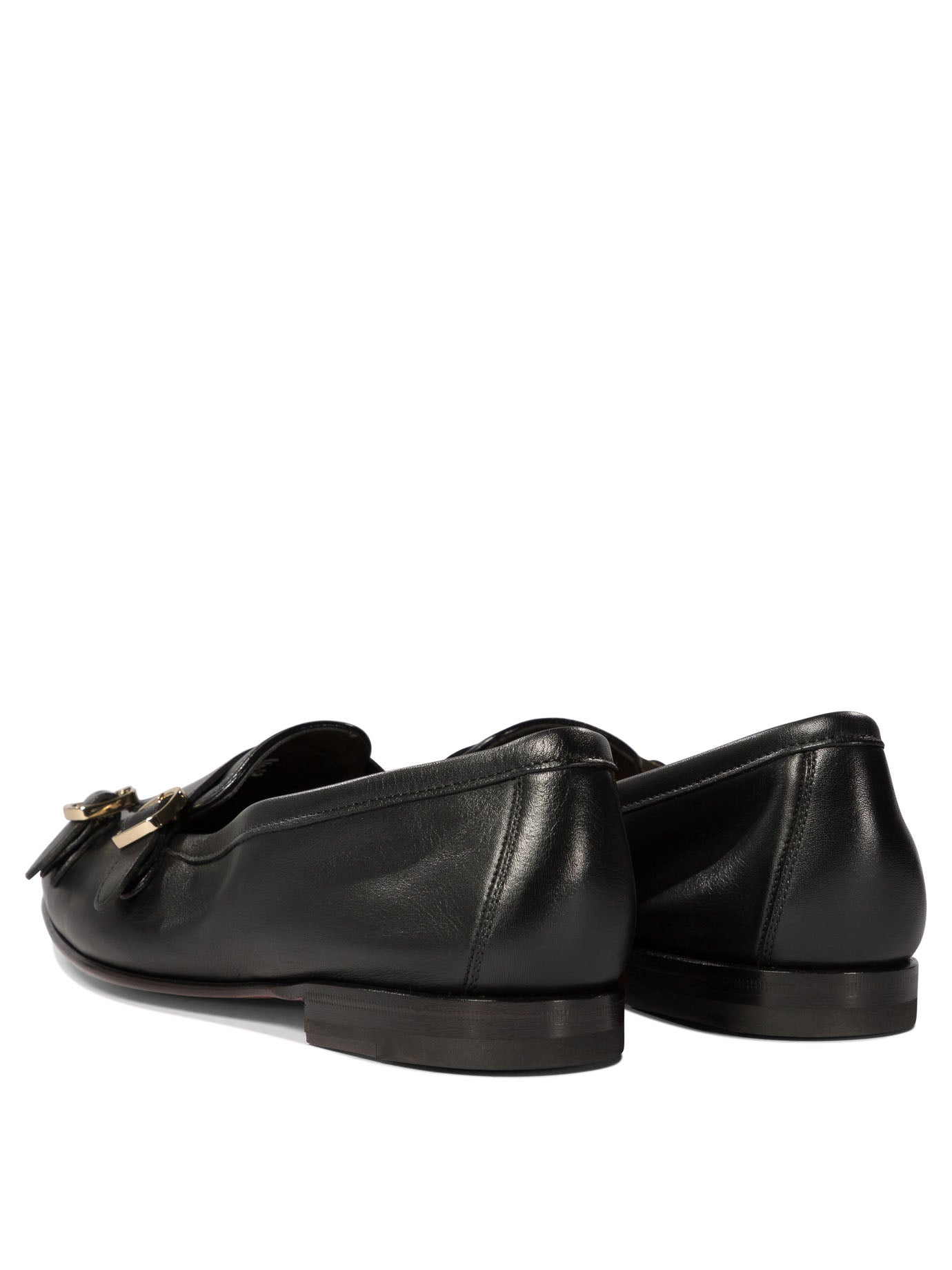 SANTONI Carlos Double Buckle Loafers for Women