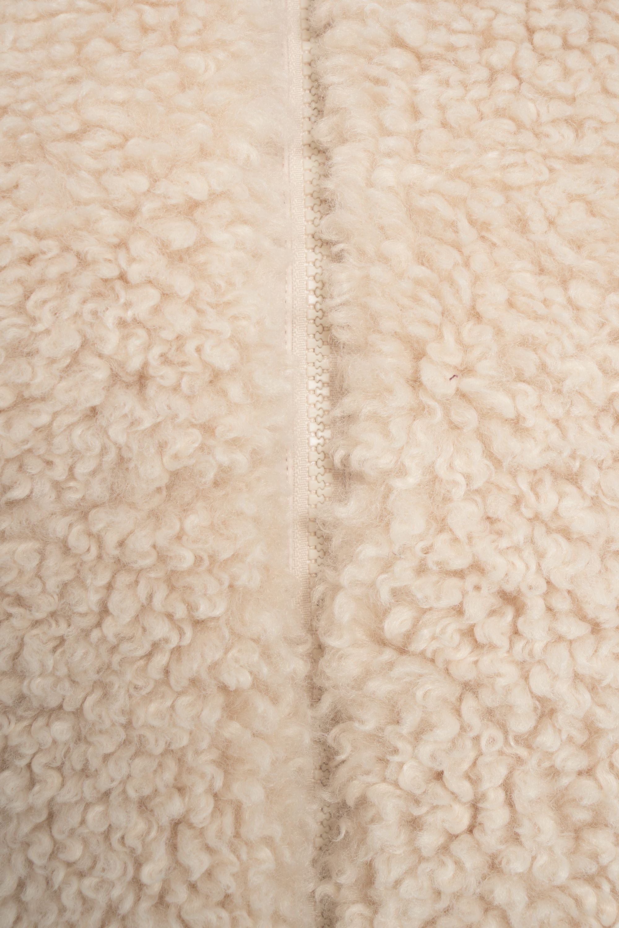 SAVE THE DUCK Cropped Faux Fur Jacket with High Collar